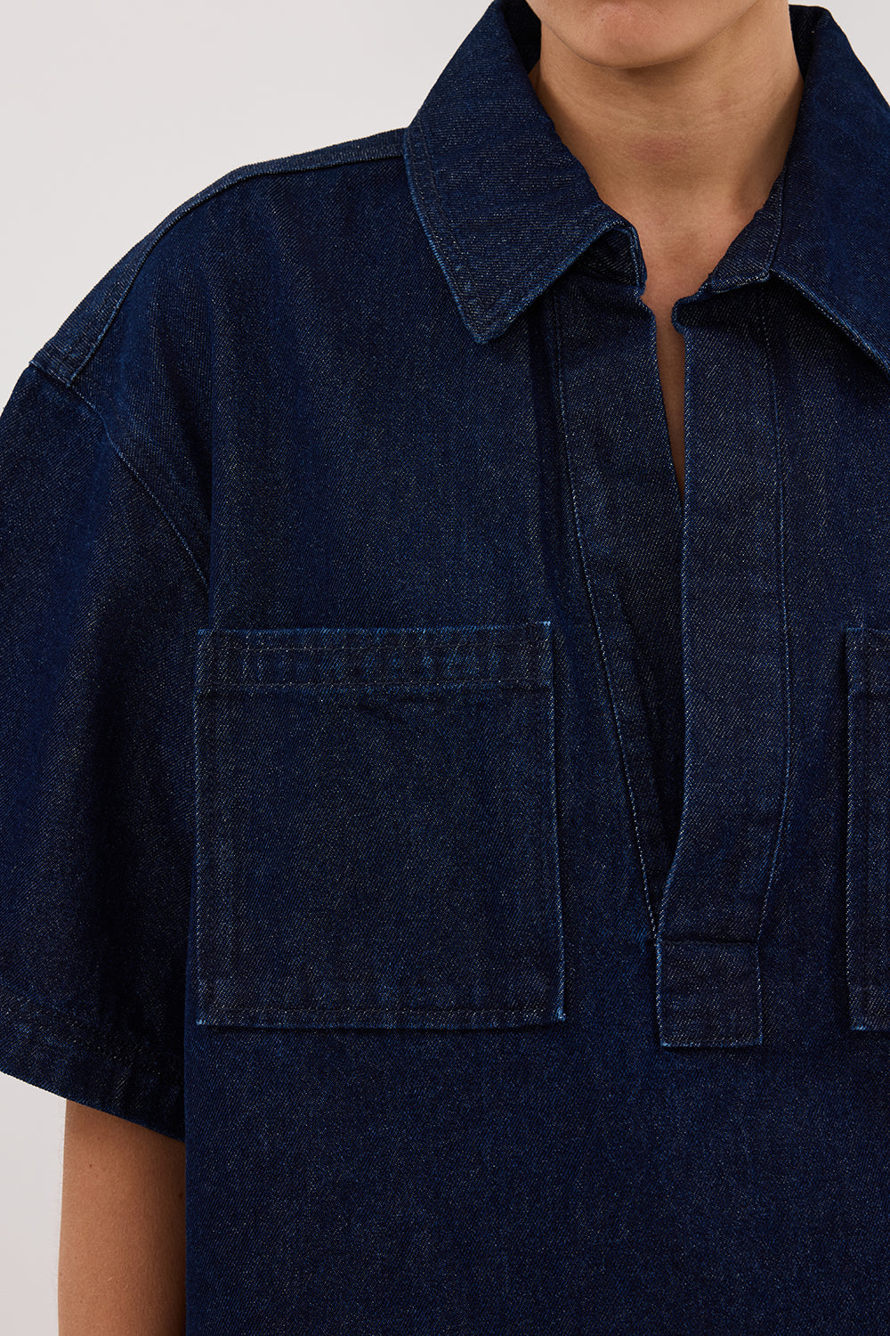 MASON INDIGO BOXY DENIM SHIRT