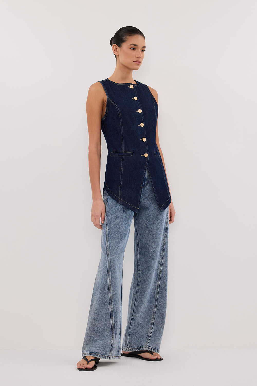 OLLY INDIGO DENIM VEST