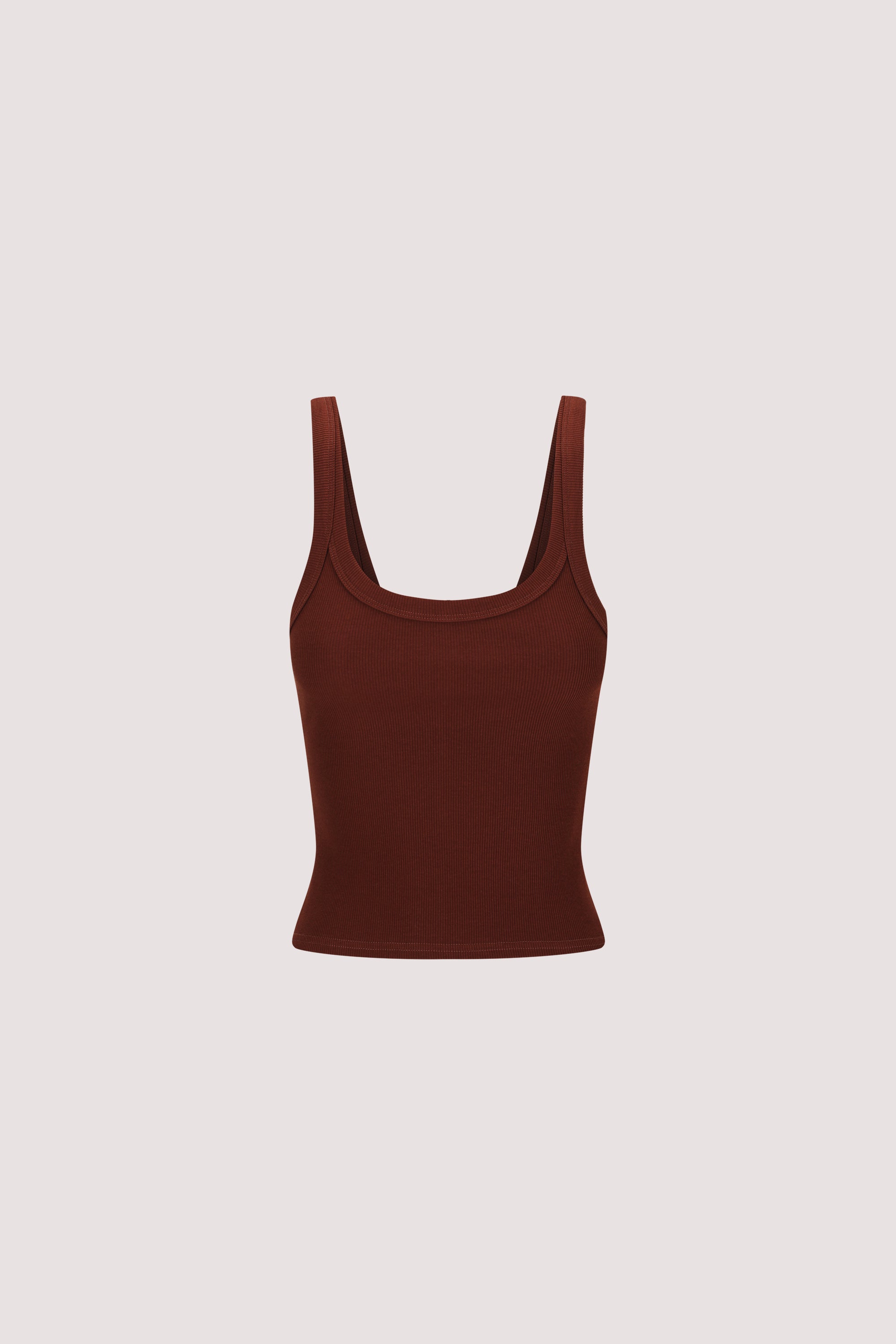 PHOEBE CINNAMON SCOOP NECK TANK TOP