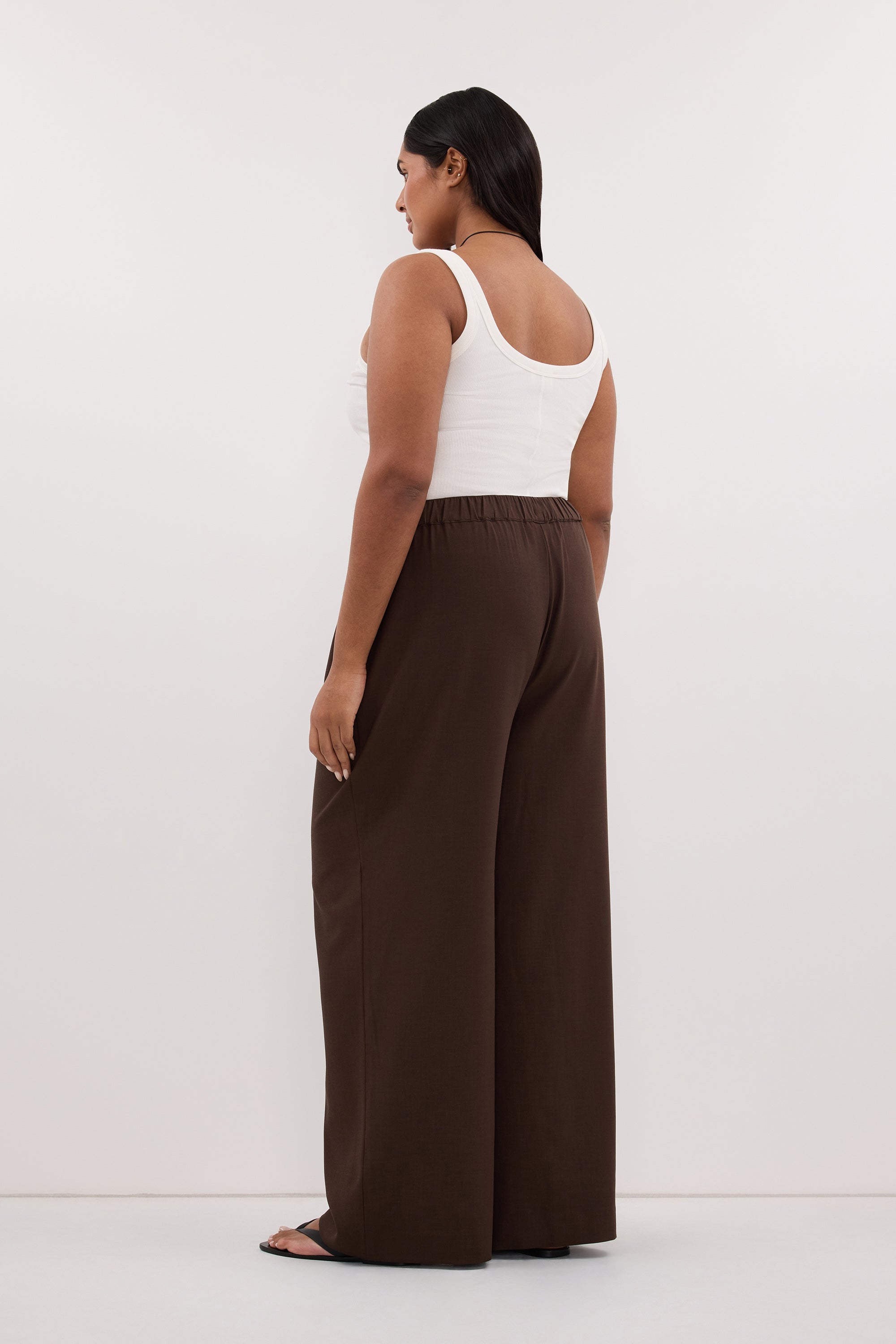 PHOEBE OFF WHITE SCOOP NECK TANK TOP