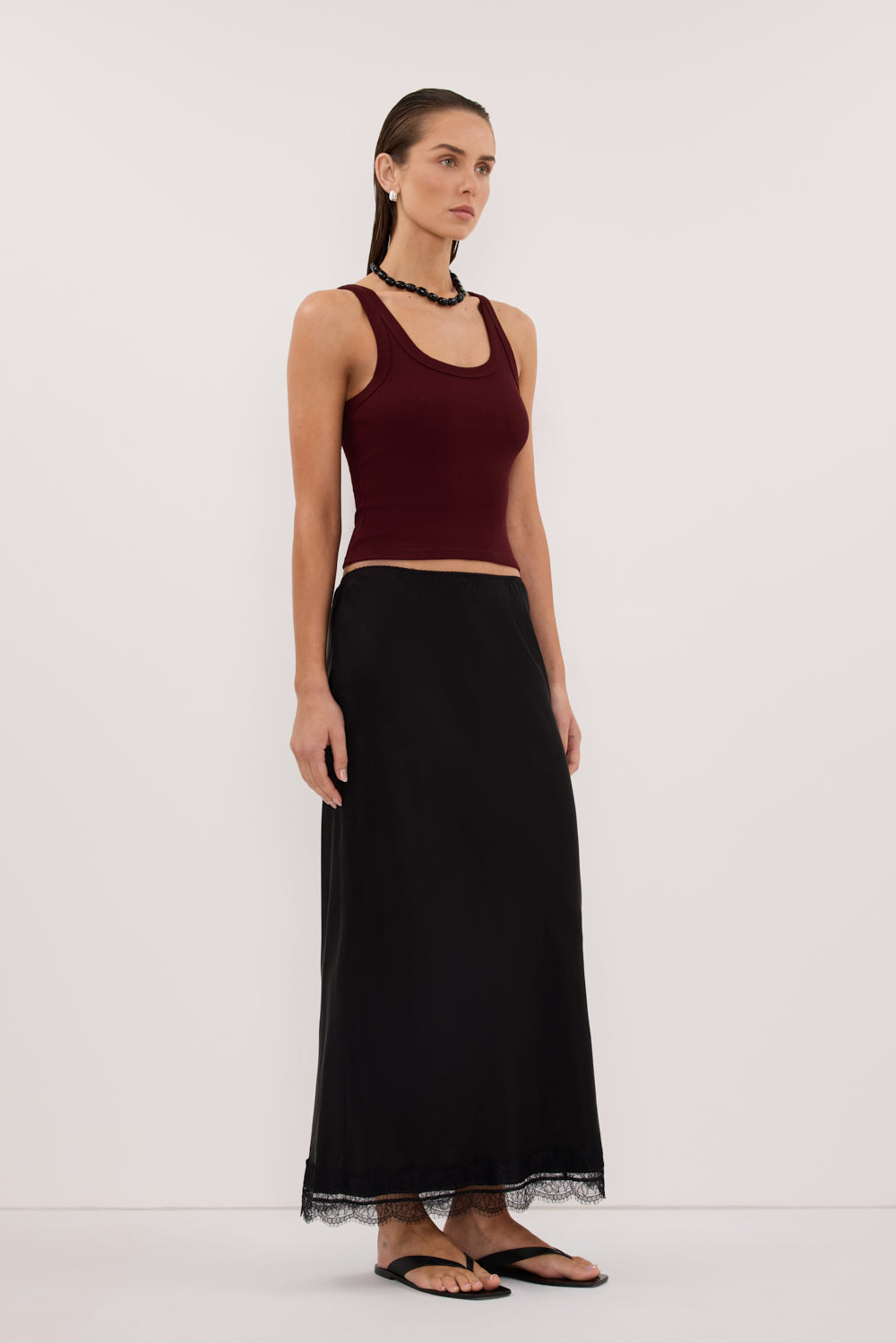 PHOEBE PLUM SCOOP NECK TANK TOP