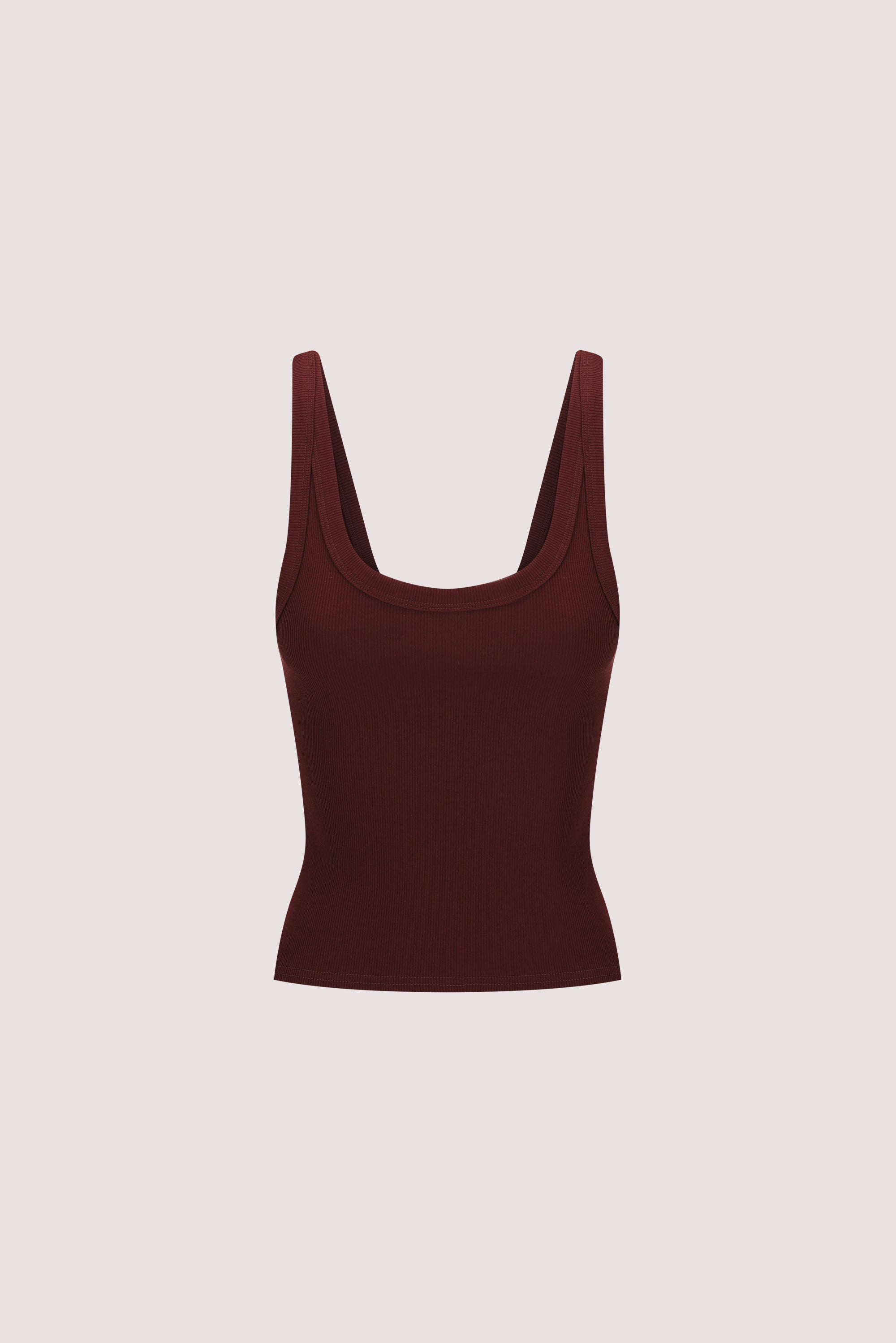 PHOEBE PLUM SCOOP NECK TANK TOP