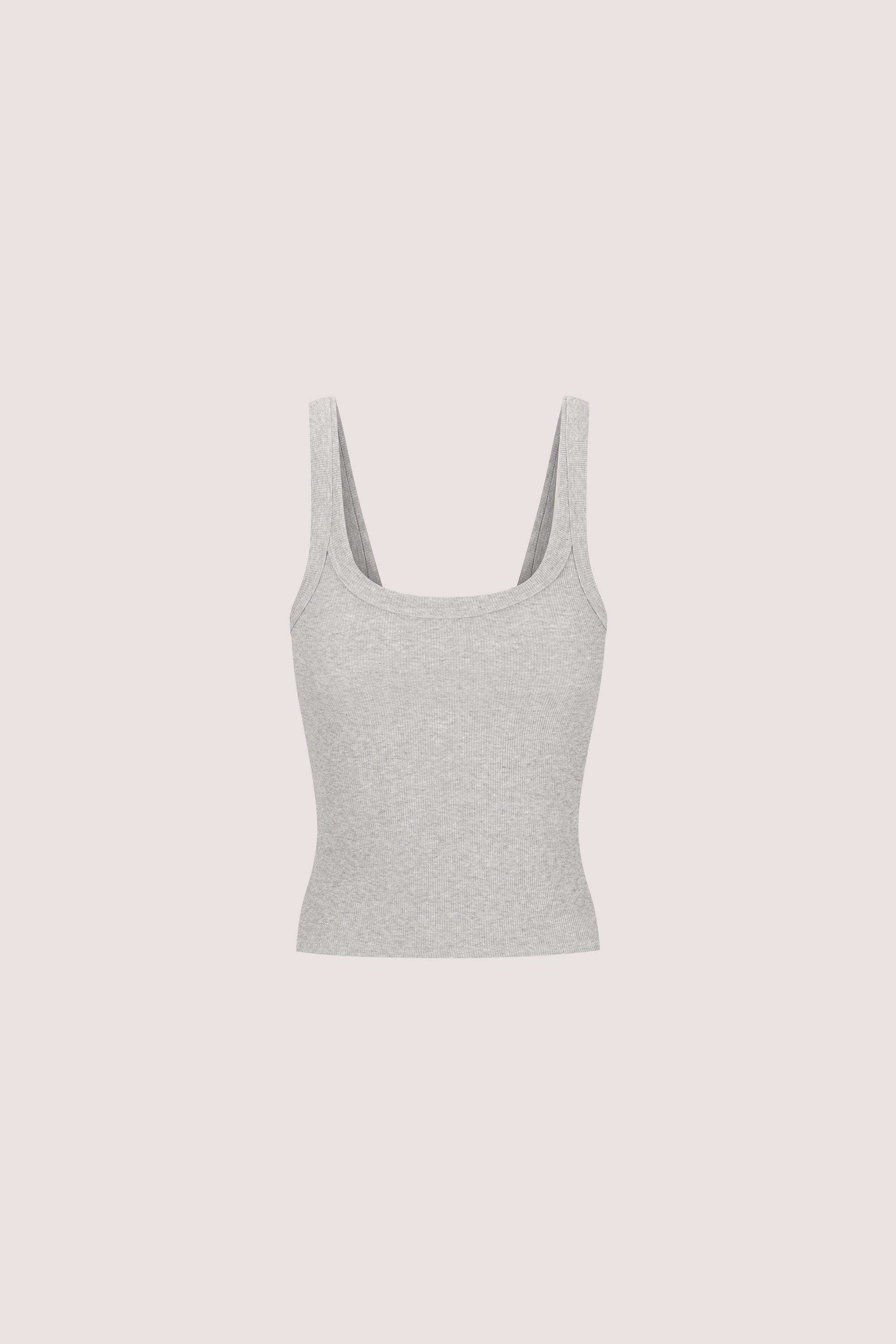 PHOEBE SILVER MARLE SCOOP NECK TANK TOP