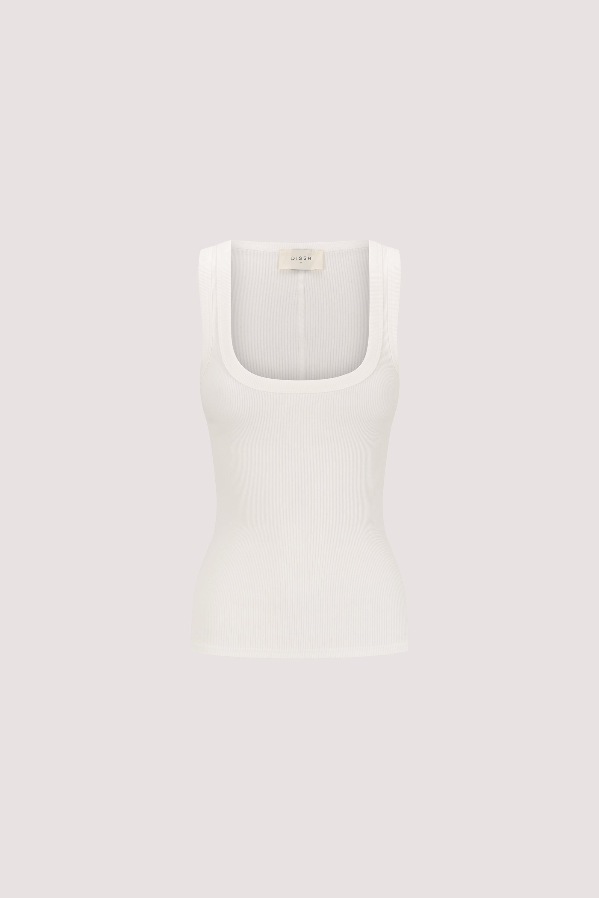 CLARA OFF WHITE SCOOP NECK TANK TOP