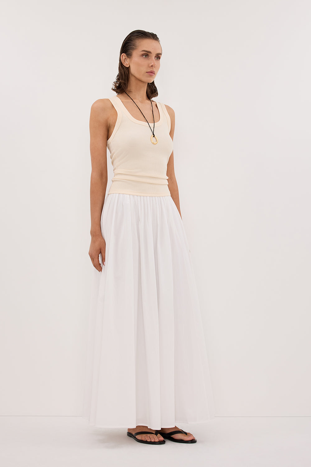 CLARA SANDSTONE SCOOP NECK TANK TOP