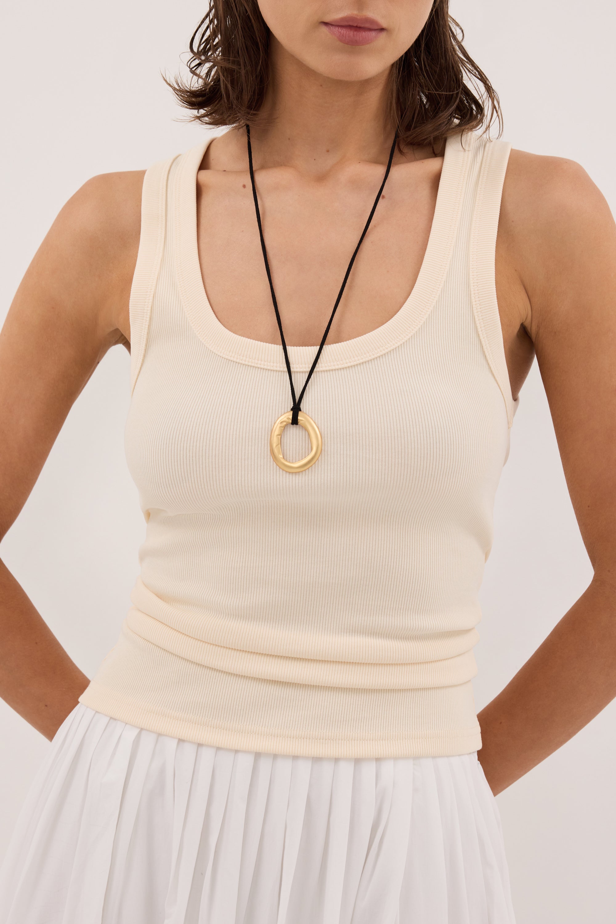 CLARA SANDSTONE SCOOP NECK TANK TOP
