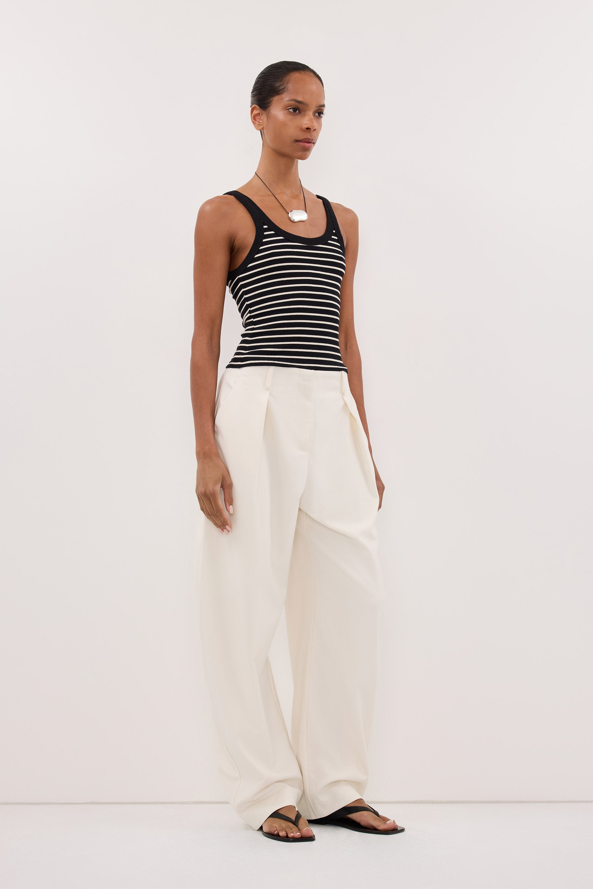 PENNY BLACK SLEEVELESS STRIPE KNIT TANK TOP
