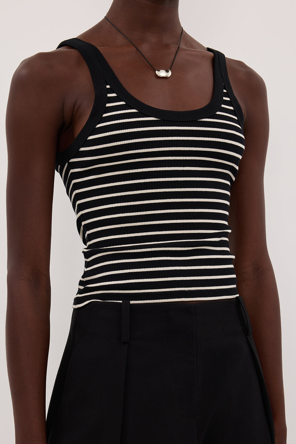 PENNY BLACK SLEEVELESS STRIPE KNIT TANK TOP