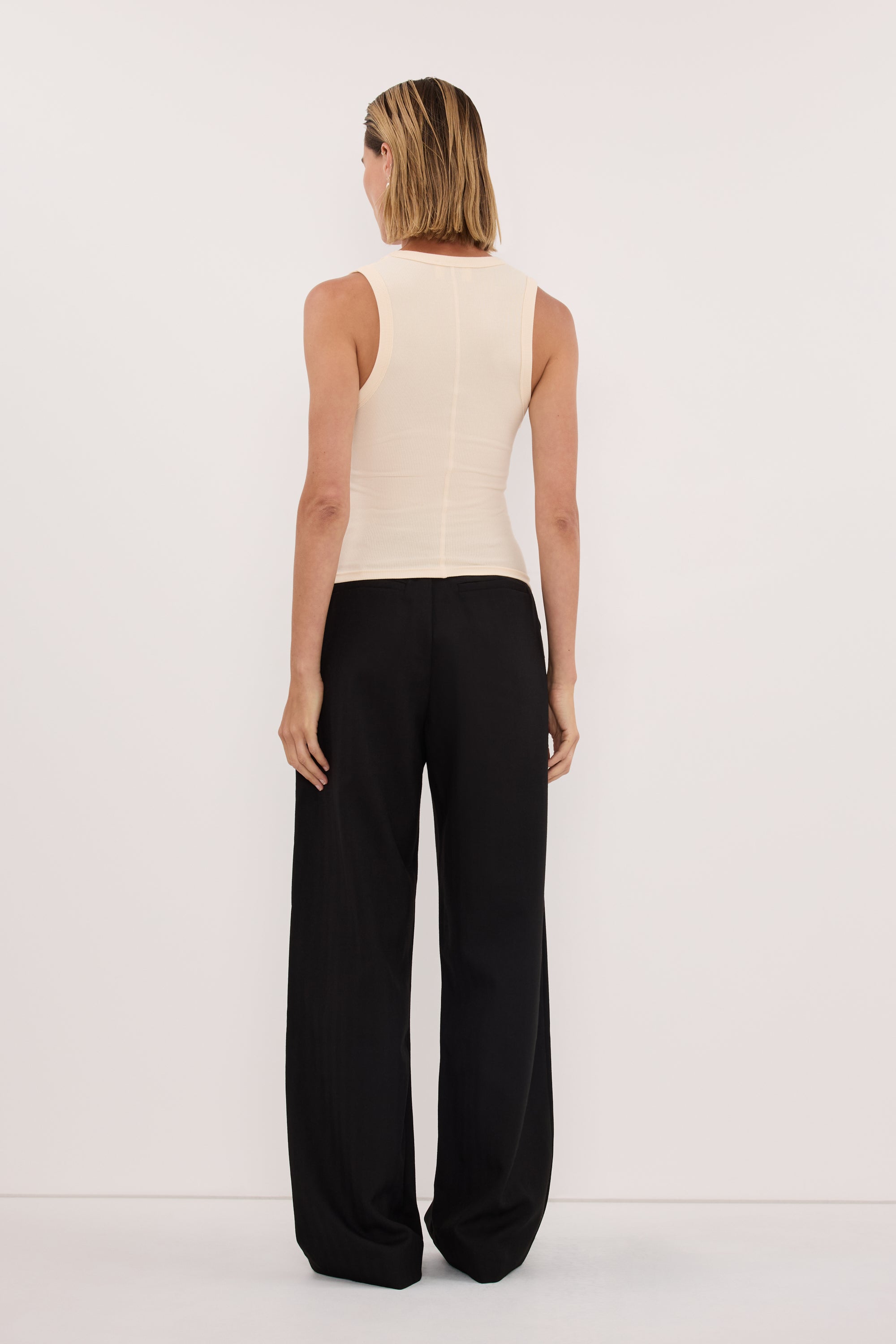 YASMIN SANDSTONE SLEEVELESS KNIT TANK
