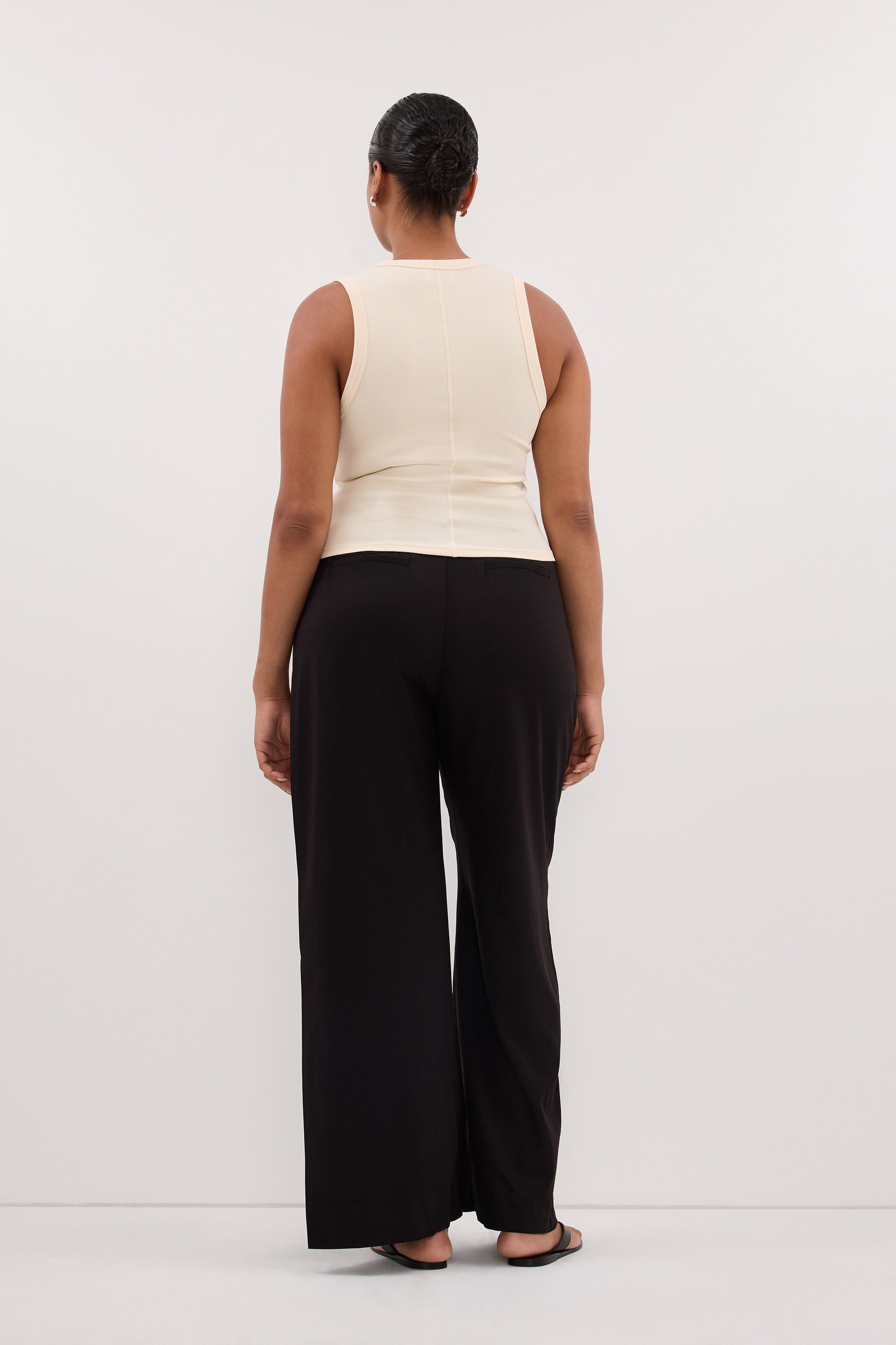 YASMIN SANDSTONE SLEEVELESS KNIT TANK