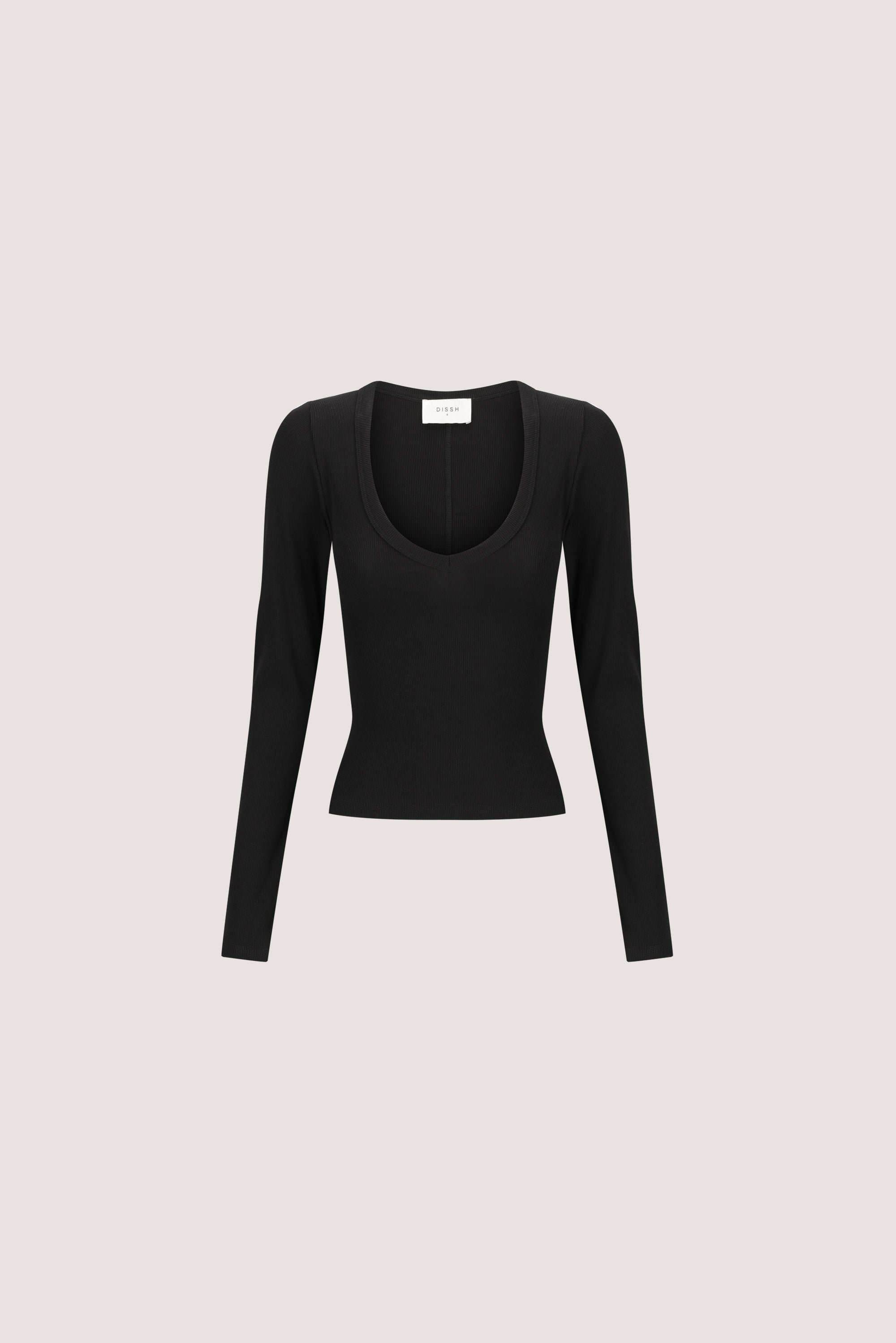 YASMIN BLACK LONG SLEEVE KNIT TOP