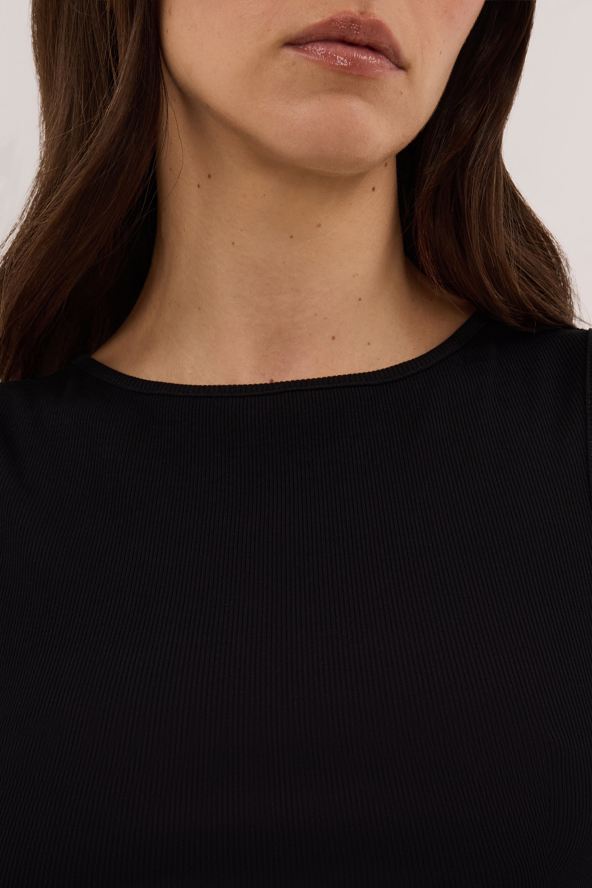 AMARA BLACK BOAT NECK KNIT TANK