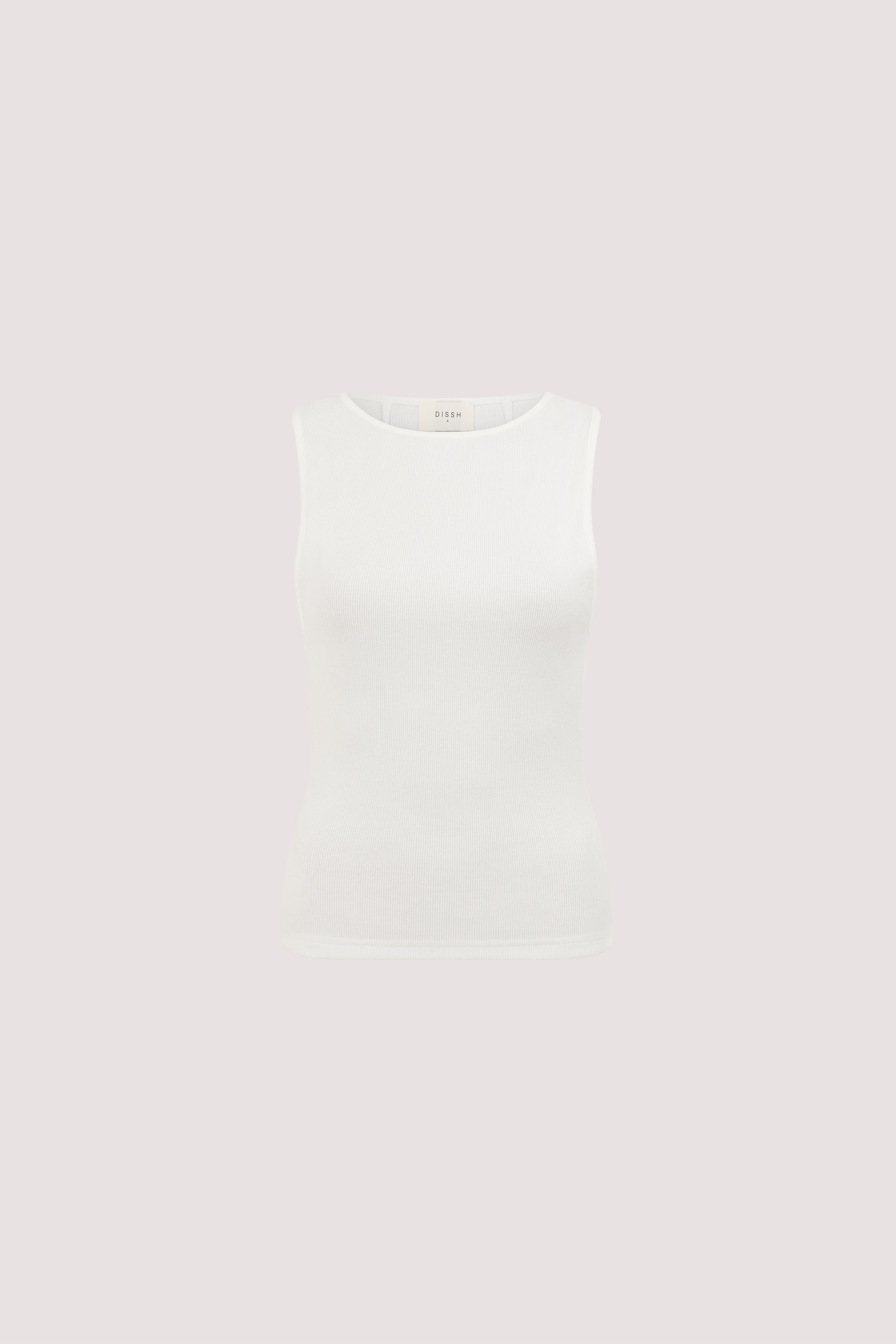 AMARA OFF WHITE BOAT NECK KNIT TANK