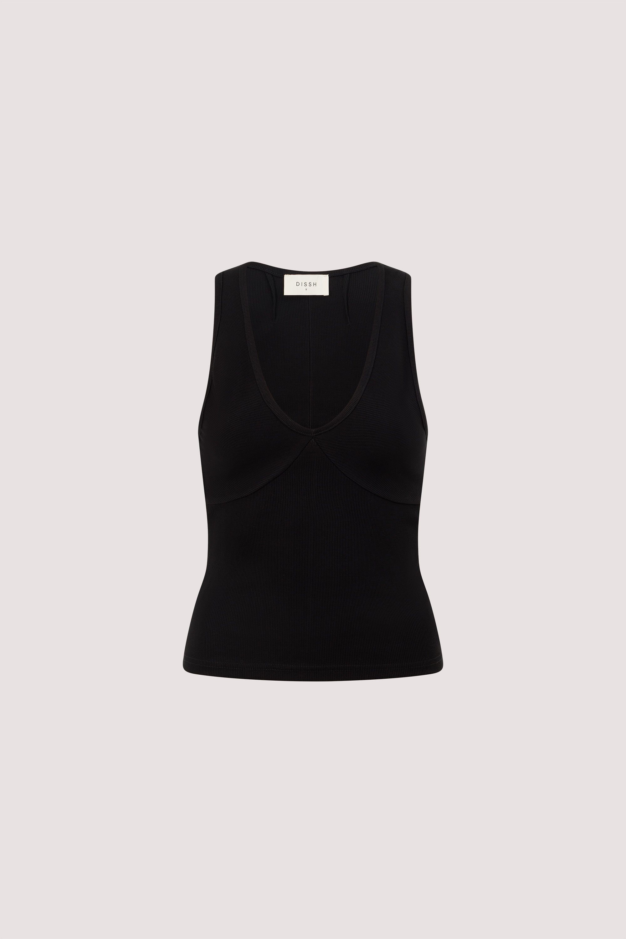 ROSIE BLACK V NECK KNIT TANK