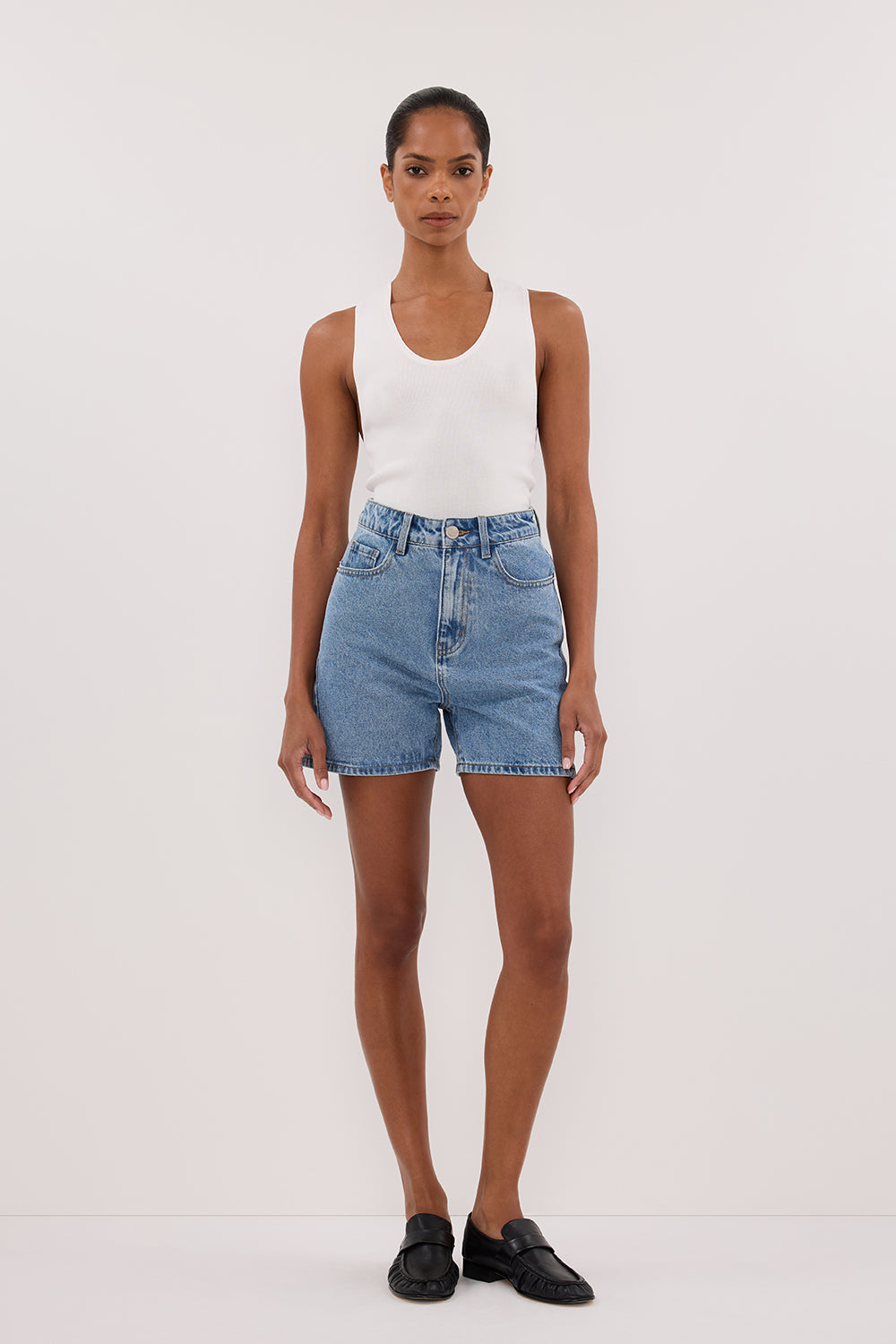 FINN MEDIUM BLUE DENIM SHORT