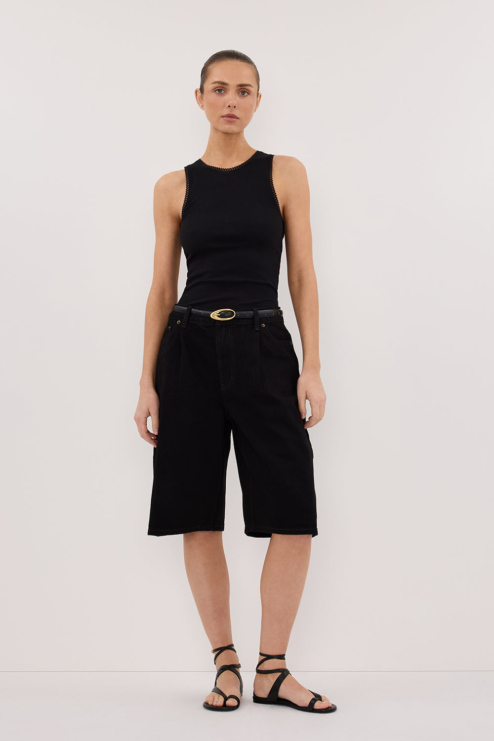 JACK JET BLACK DENIM BERMUDA SHORT