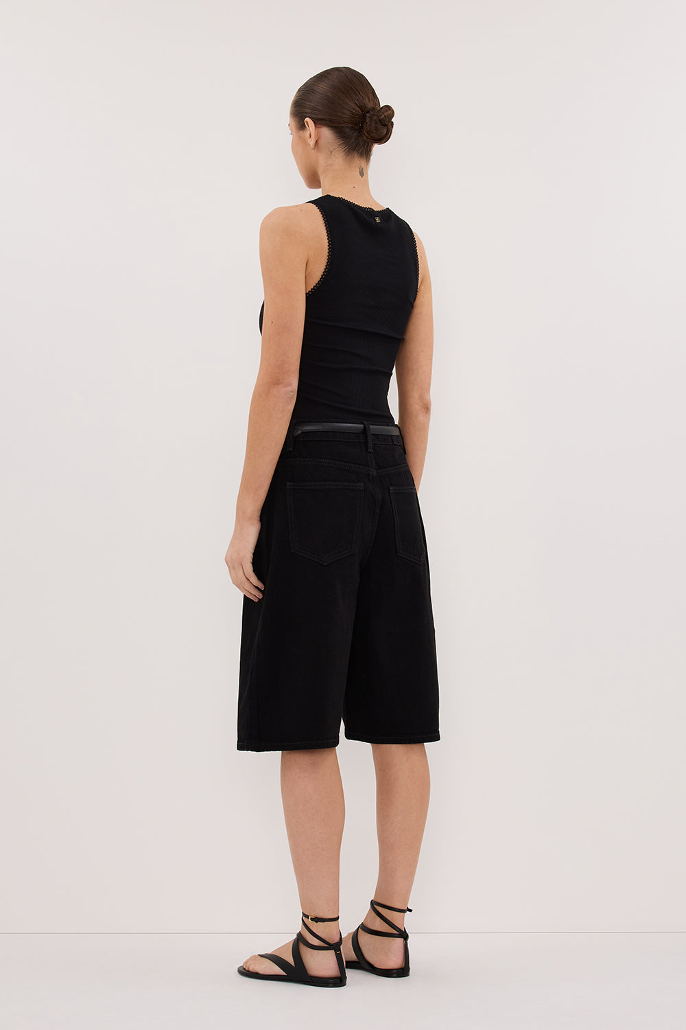 JACK JET BLACK DENIM BERMUDA SHORT