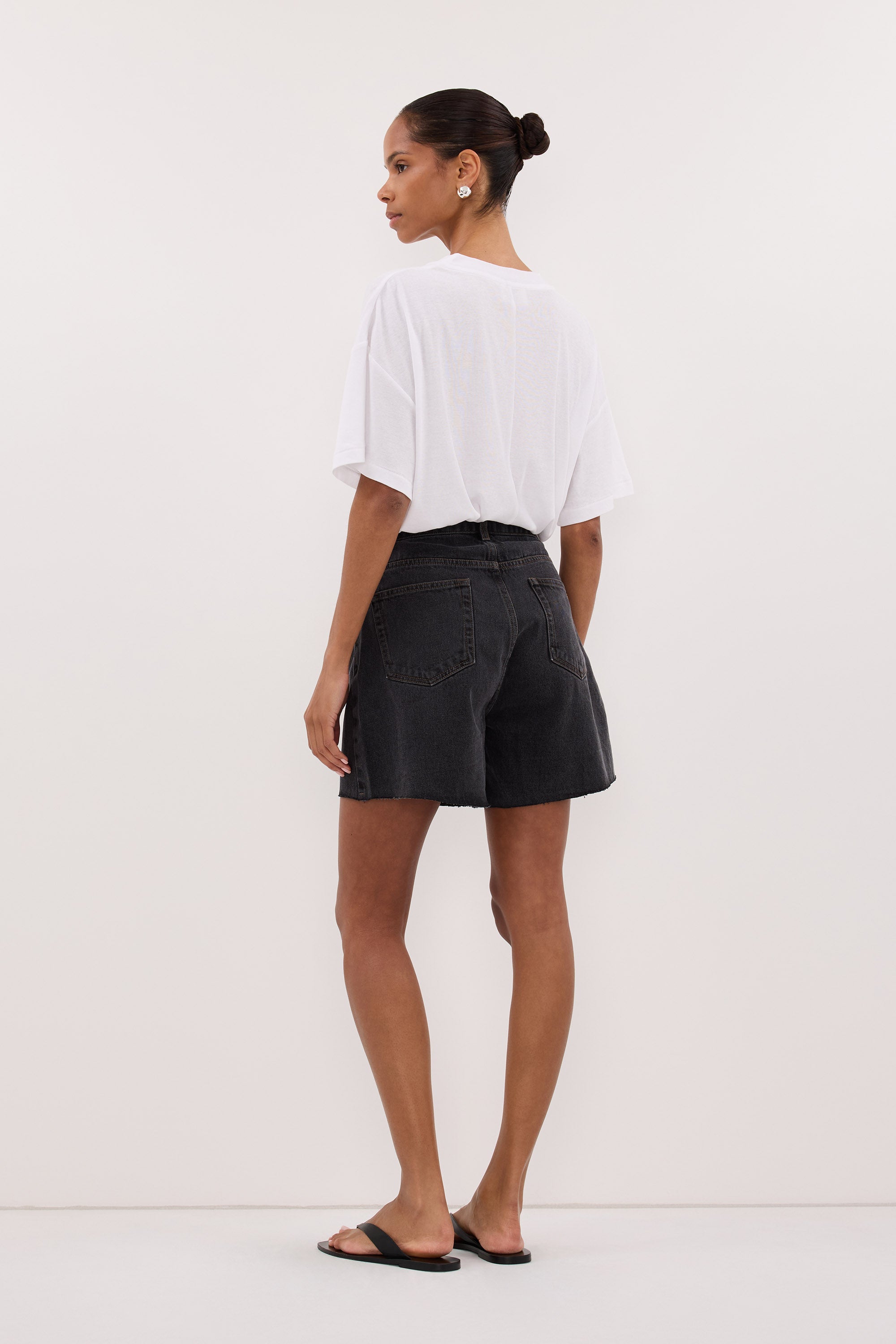 MARLEY BLACK RINSE DENIM SHORT
