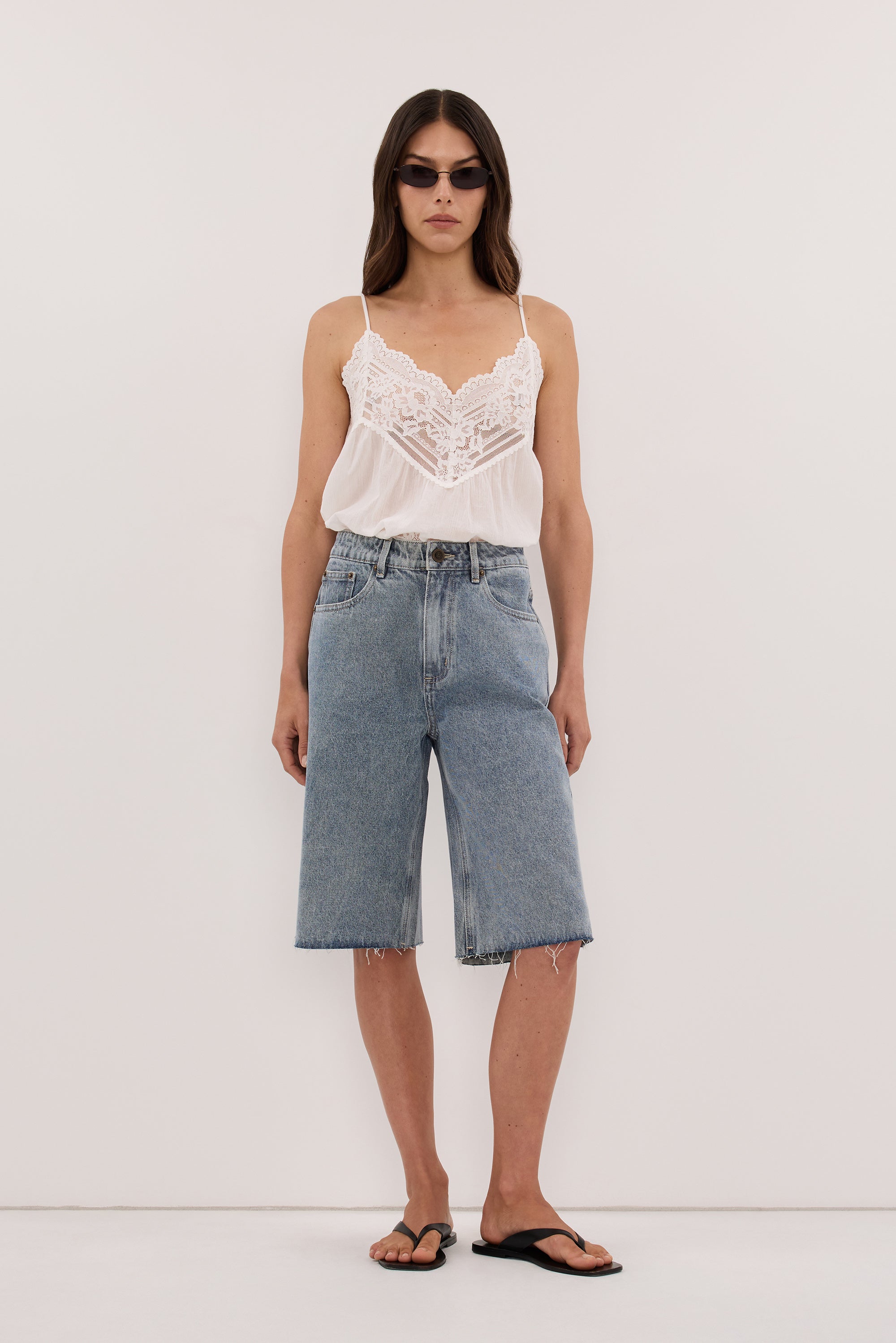 REAGAN LIGHT BLUE DENIM BERMUDA SHORT