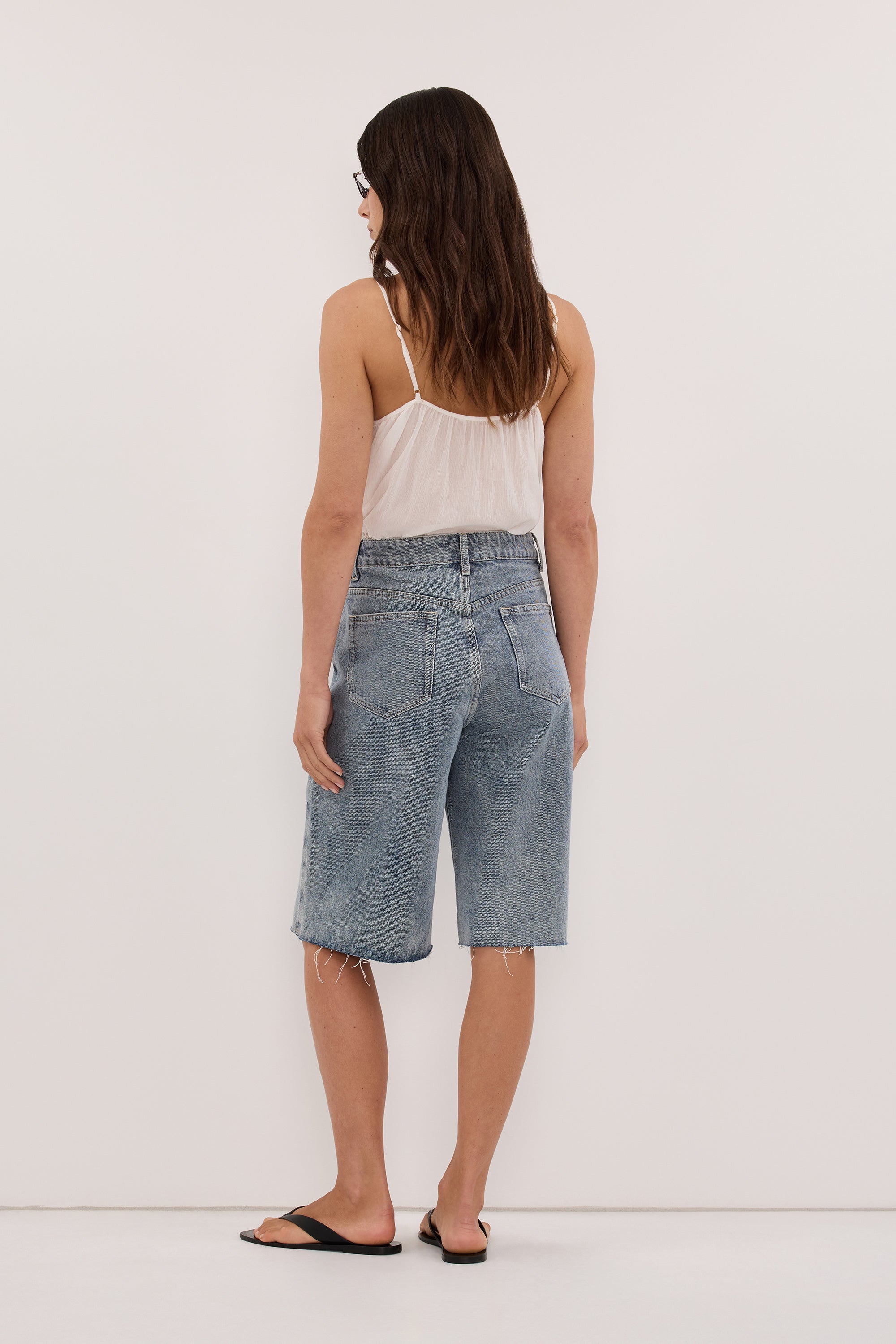 REAGAN LIGHT BLUE DENIM BERMUDA SHORT