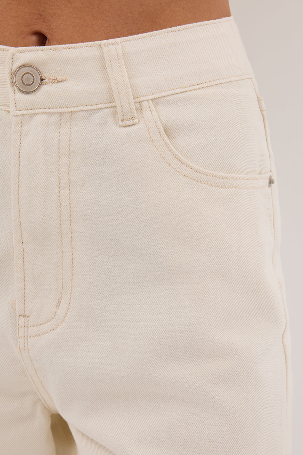 FINN CREAM TWISTED SEAM JEAN