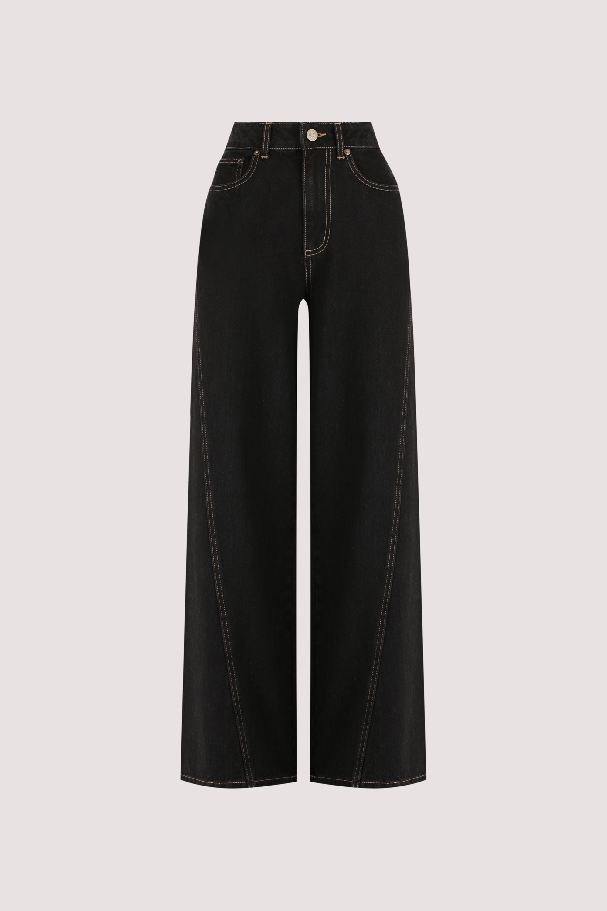CARSON JET BLACK WIDE LEG JEAN