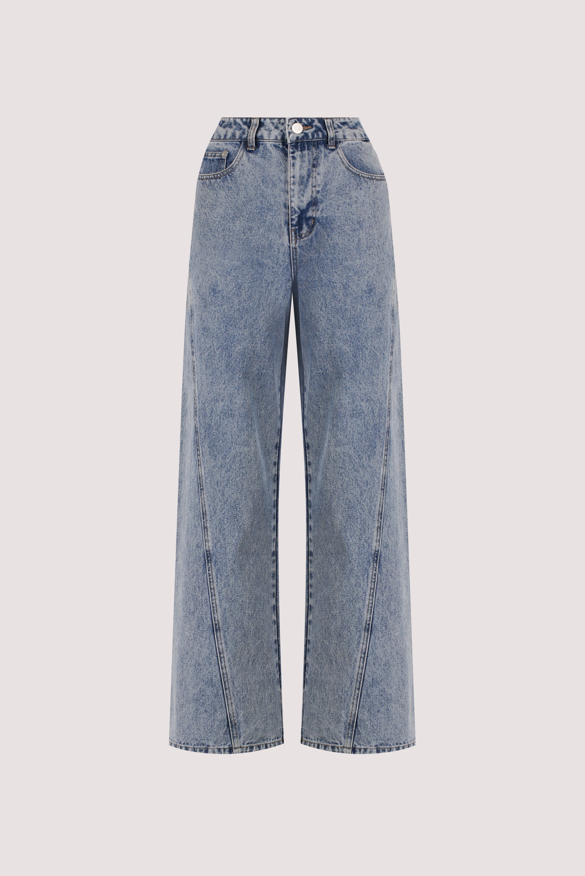 CARSON MID BLUE WIDE LEG JEAN