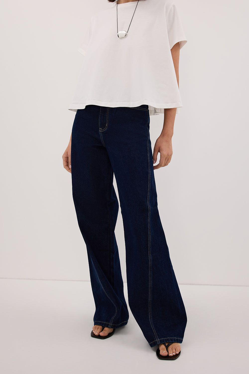 CARSON INDIGO TALL WIDE LEG JEAN