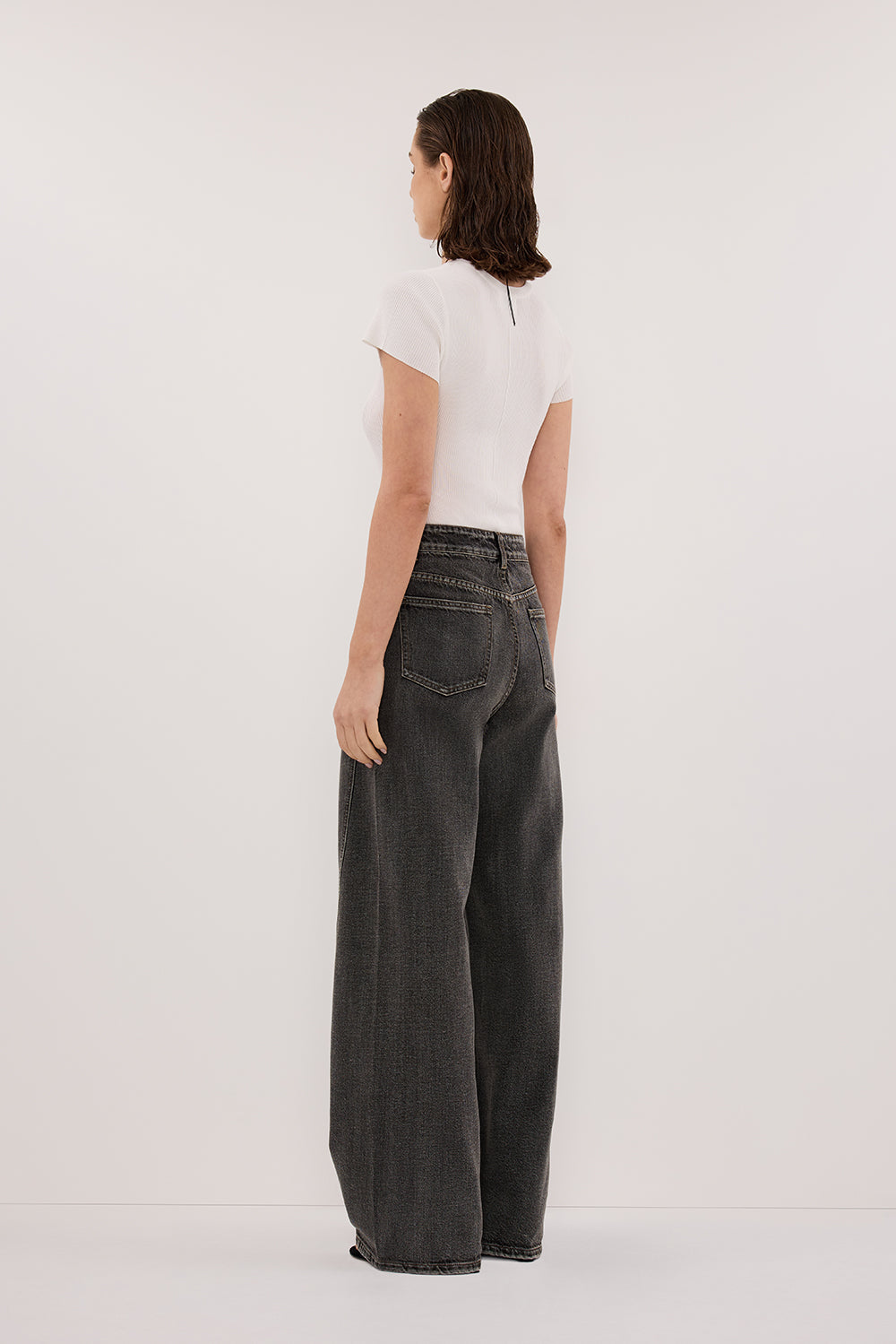 CARSON WASHED BLACK TALL WIDE LEG JEAN