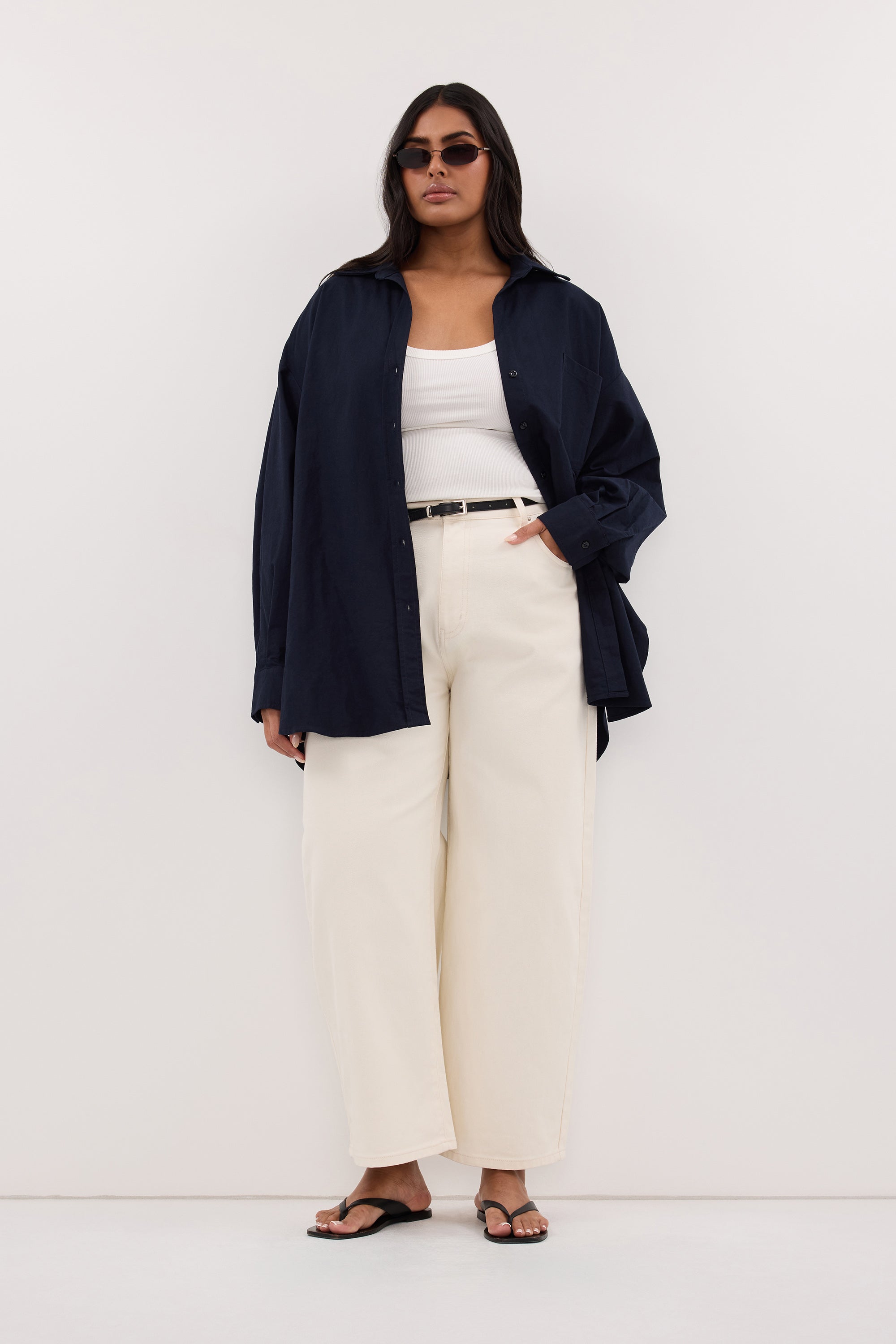 FRANK CREAM RELAXED BARREL JEAN