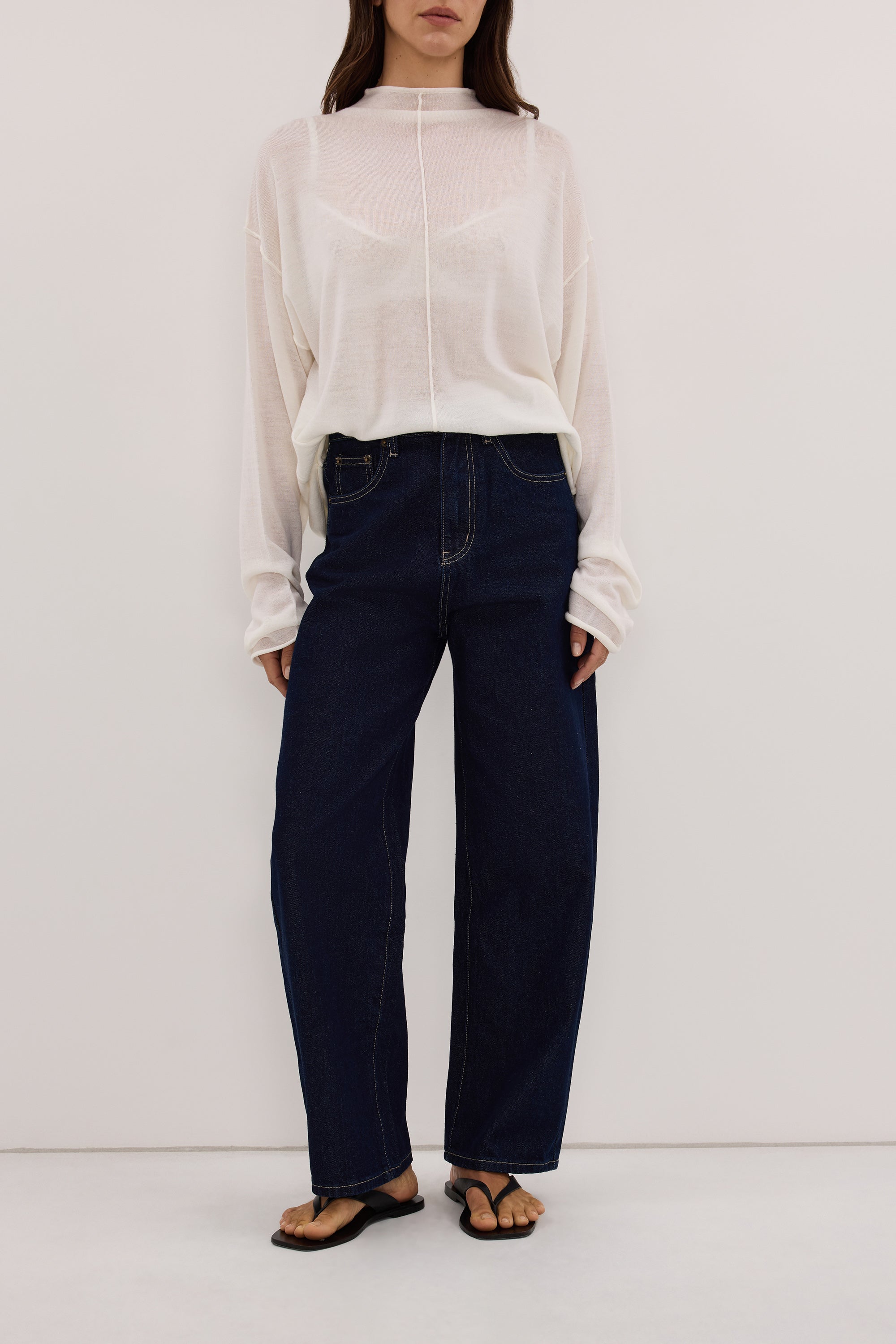 FRANK INDIGO RELAXED BARREL JEAN