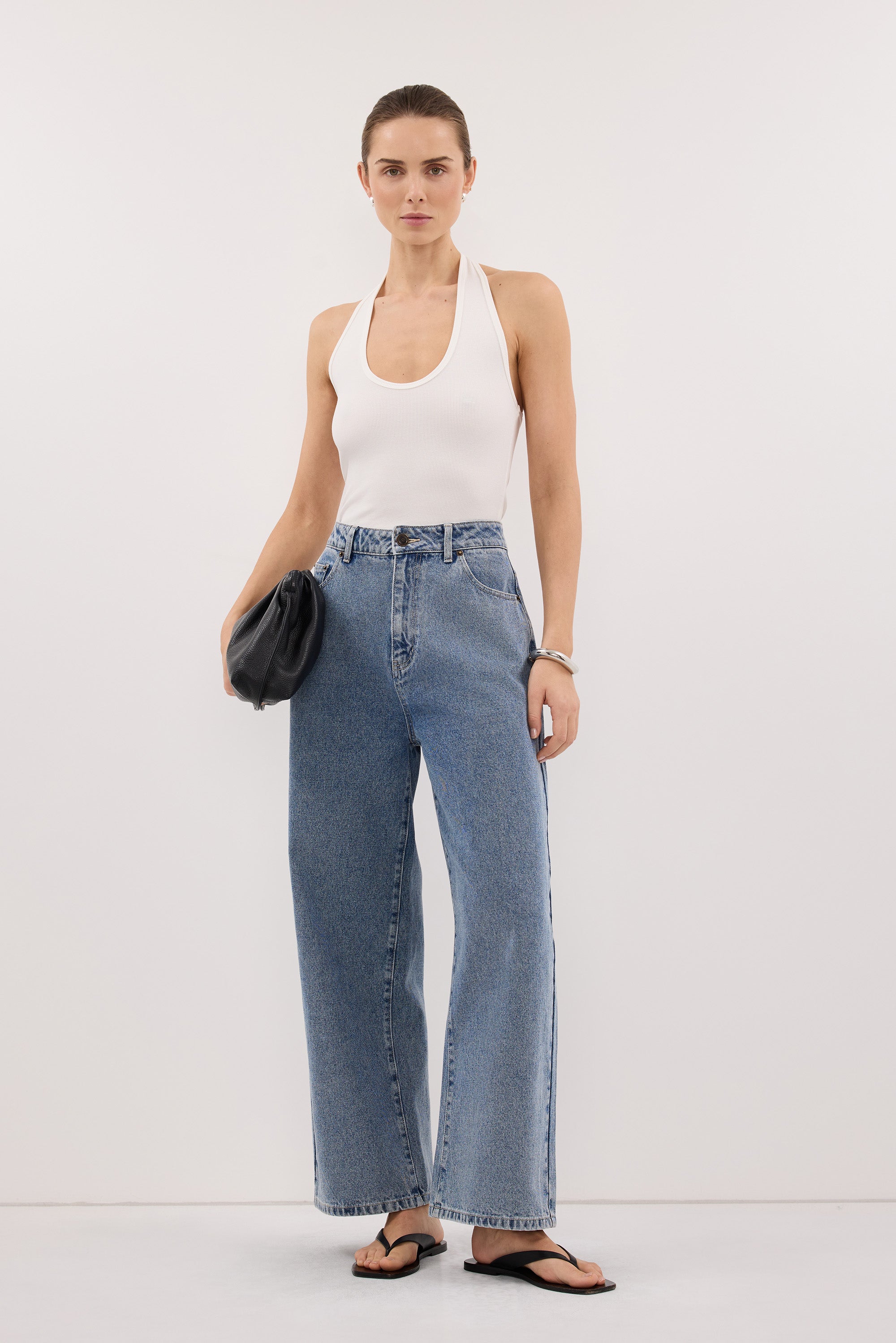 FRANK MID BLUE RELAXED JEAN
