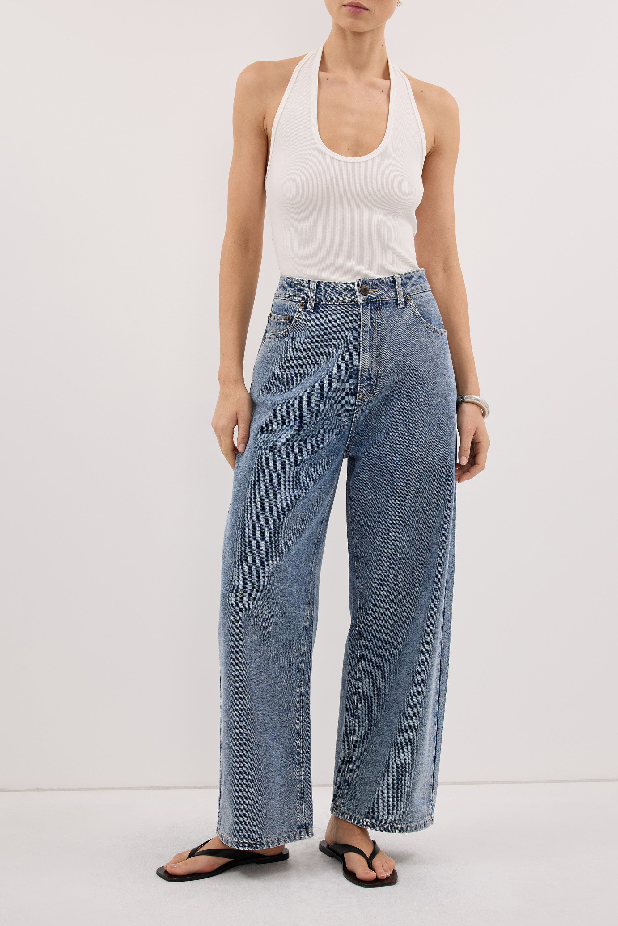 FRANK MID BLUE RELAXED JEAN