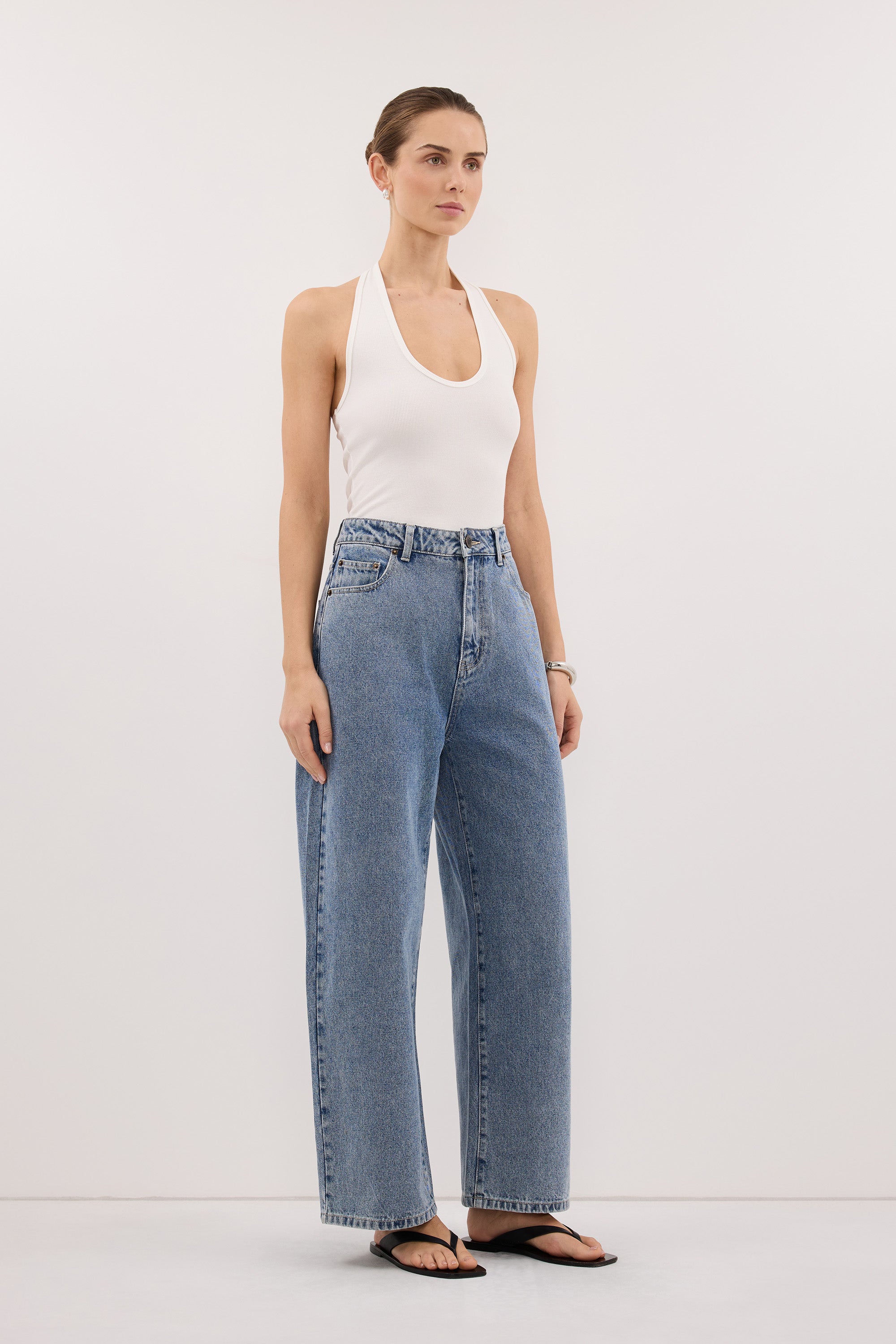FRANK MID BLUE RELAXED JEAN