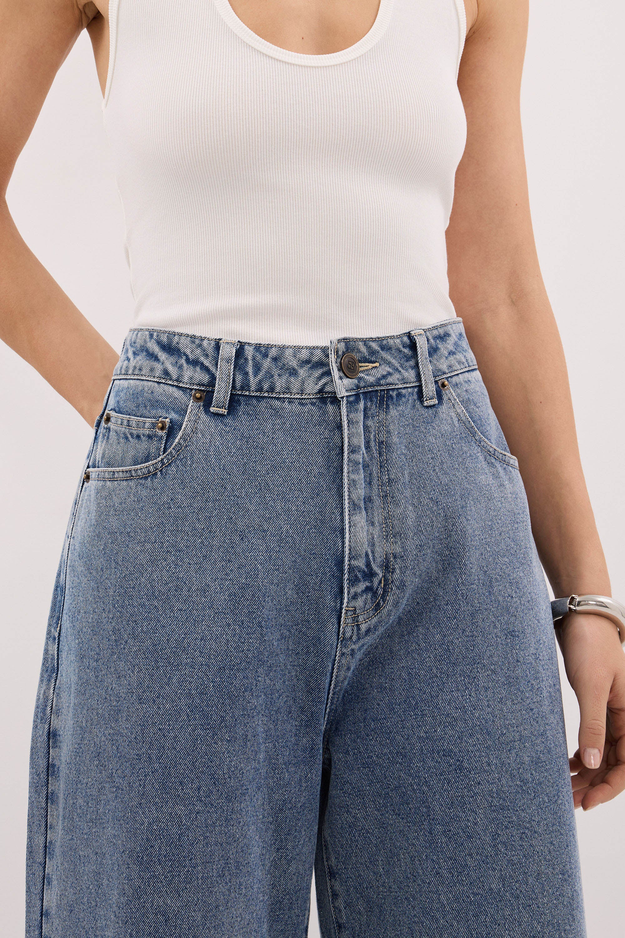 FRANK MID BLUE RELAXED JEAN