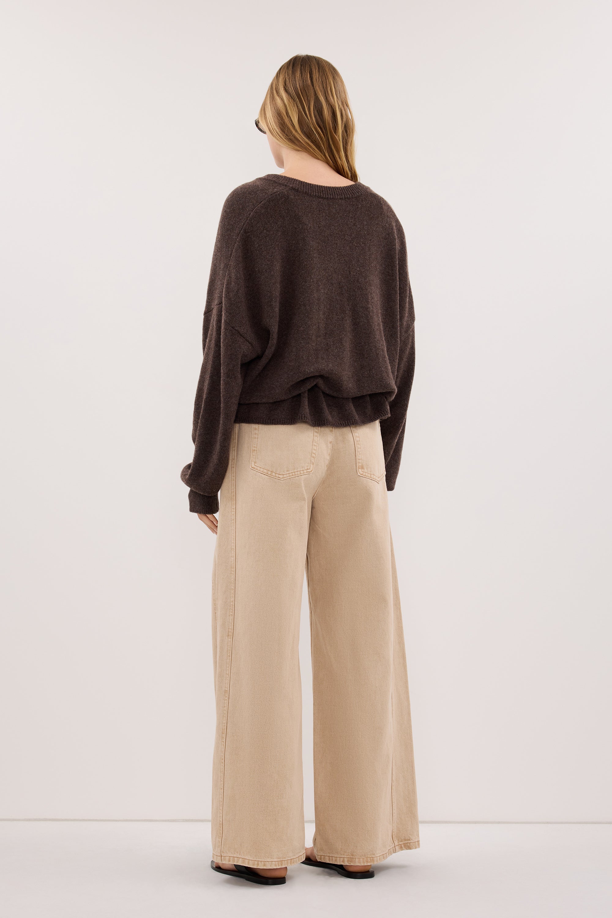 DREW BUFF WIDE LEG DENIM JEAN