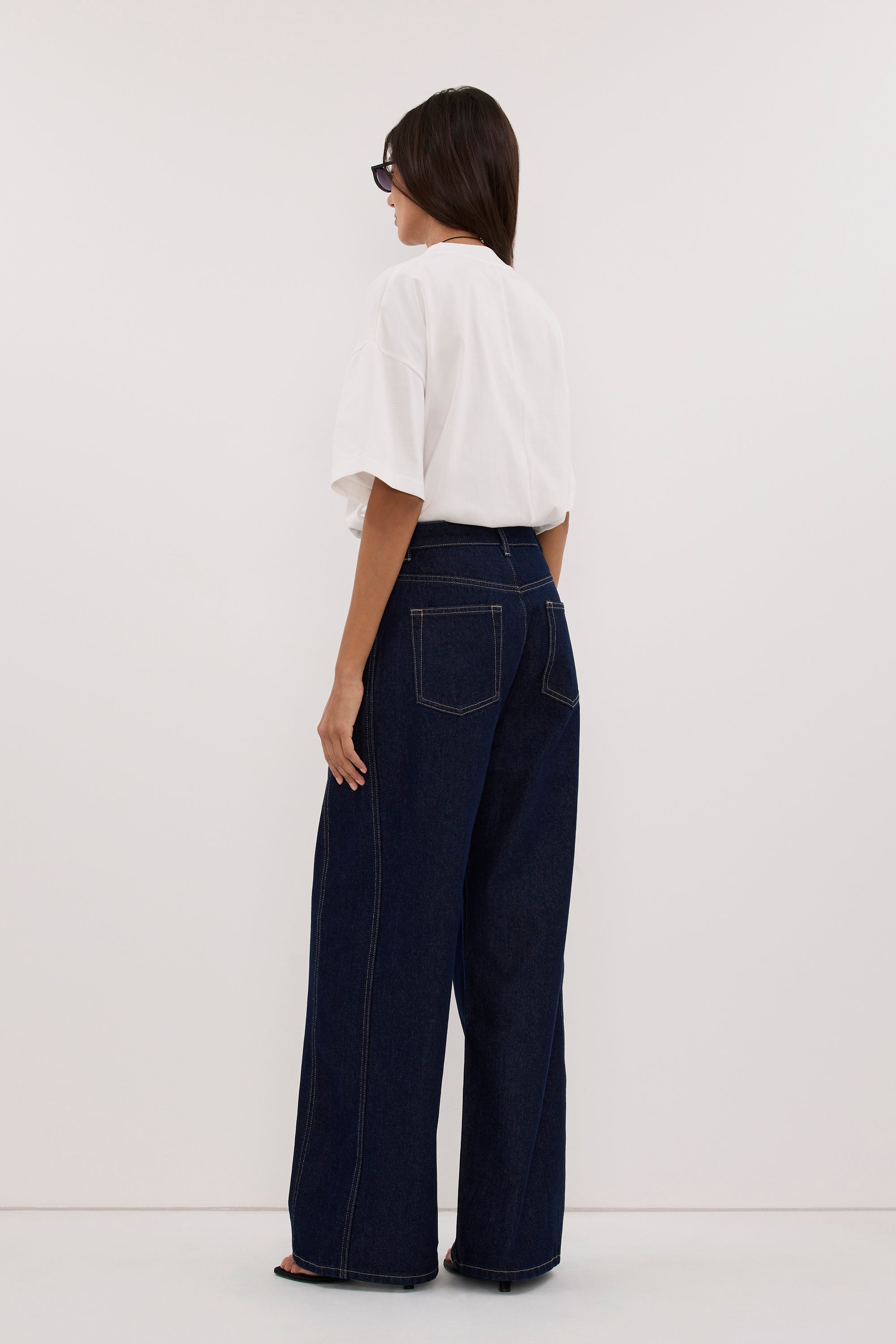 DREW INDIGO WIDE LEG DENIM JEAN