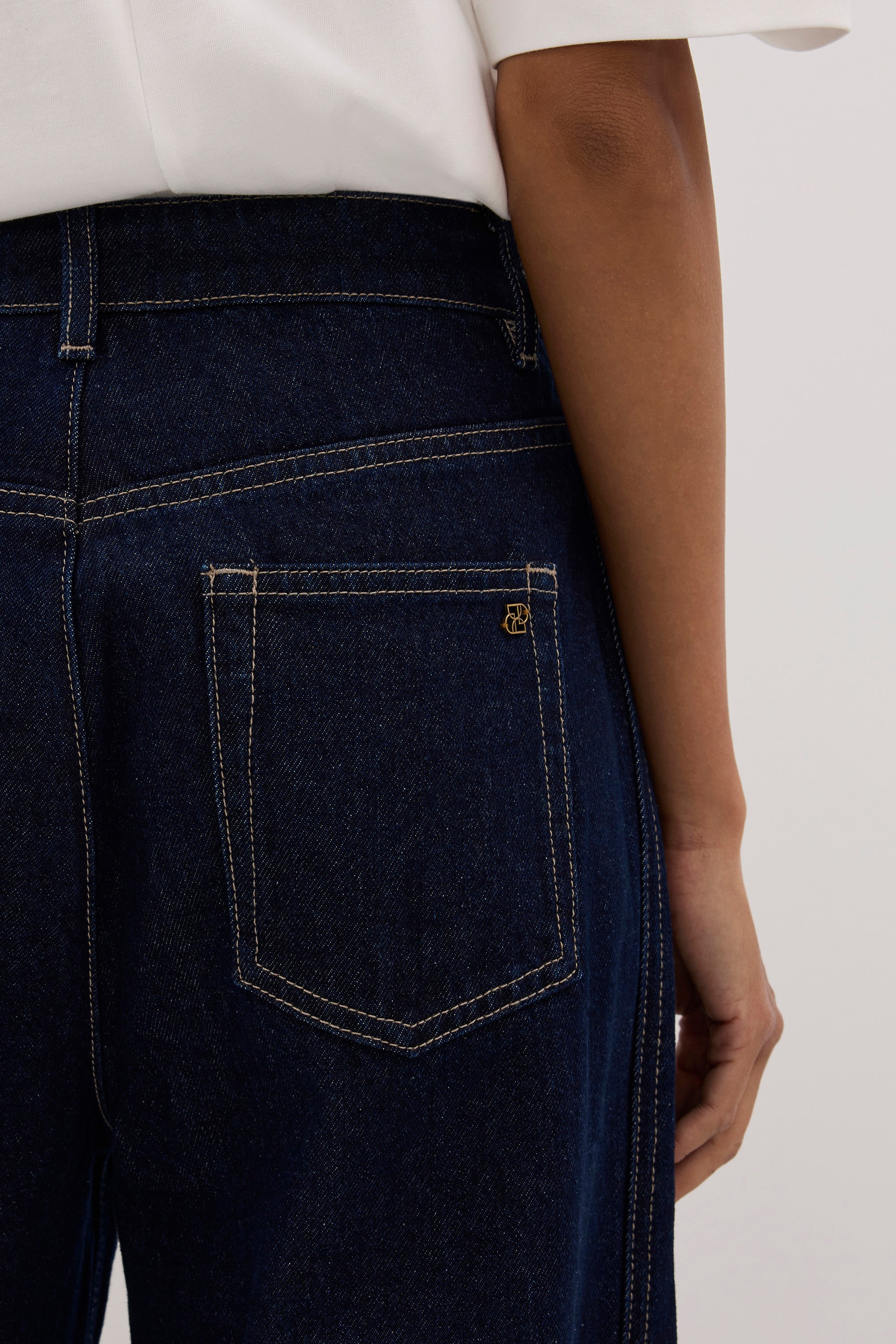 DREW INDIGO WIDE LEG DENIM JEAN