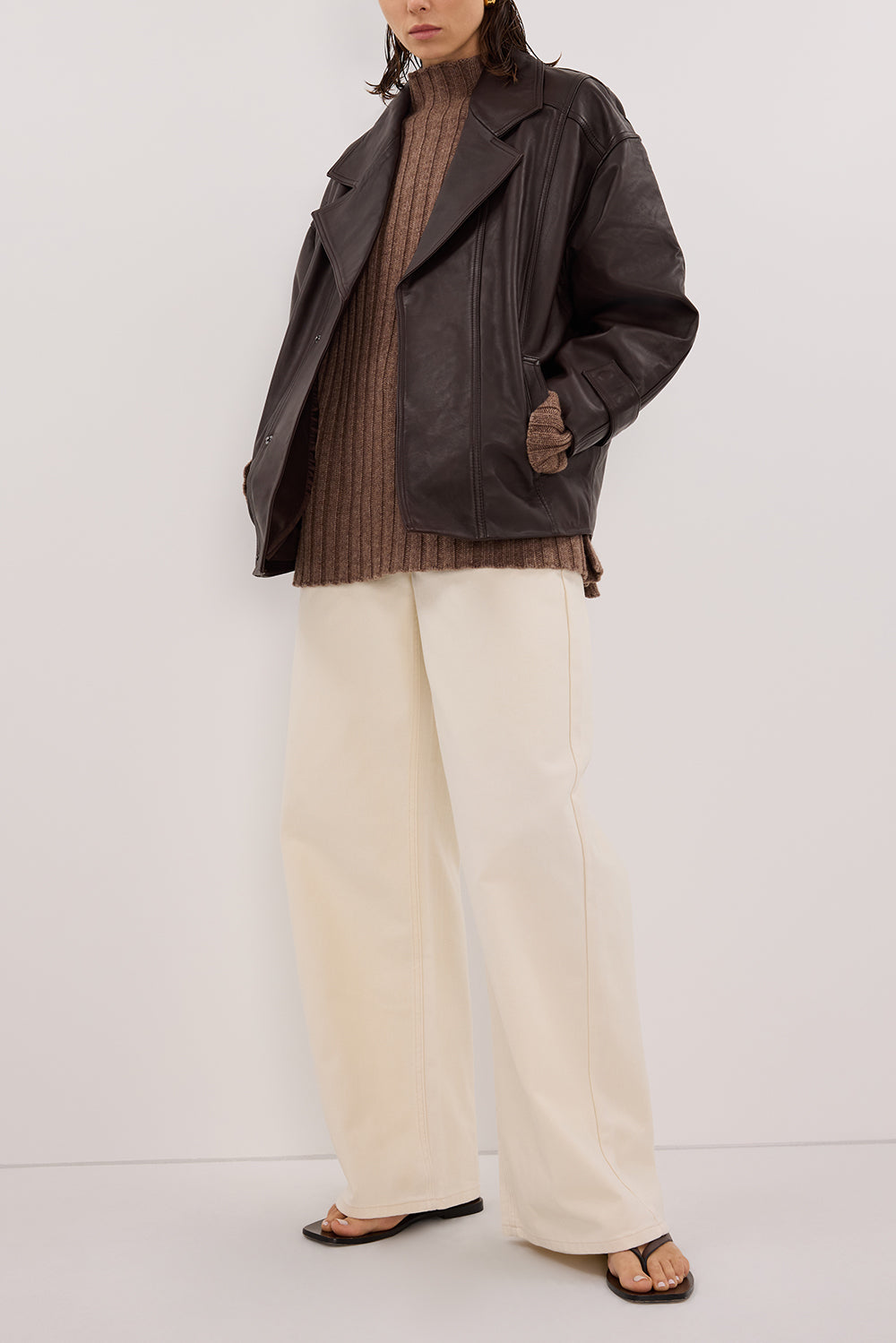 REAGAN 2.0 CREAM SLOUCHY JEAN