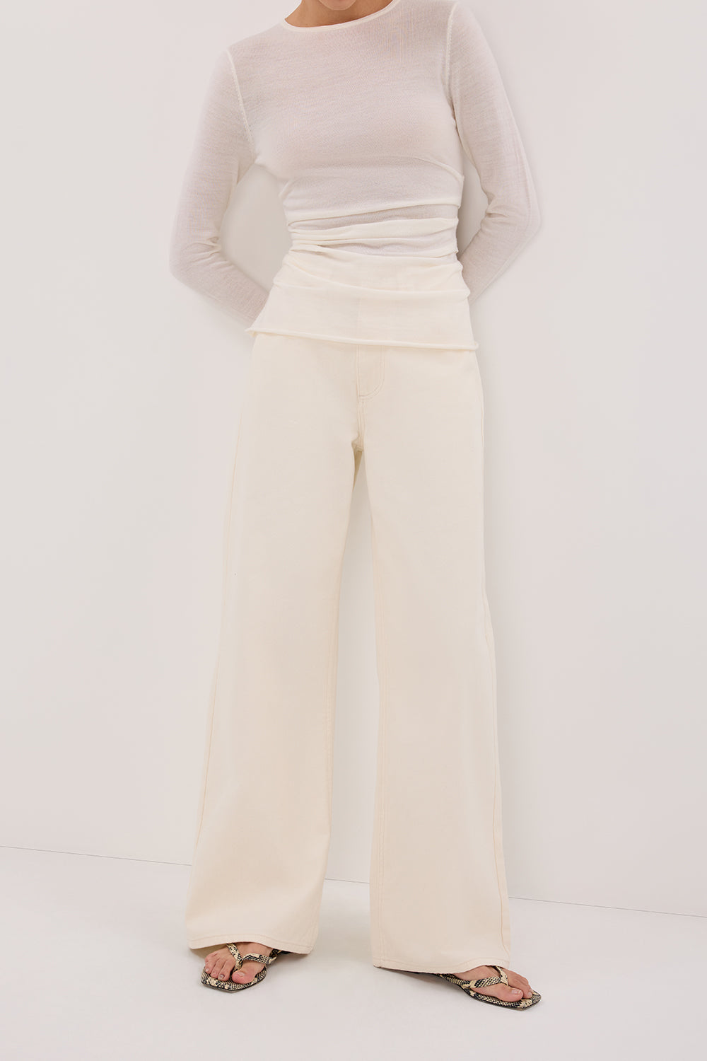 REAGAN 2.0 CREAM SLOUCHY JEAN