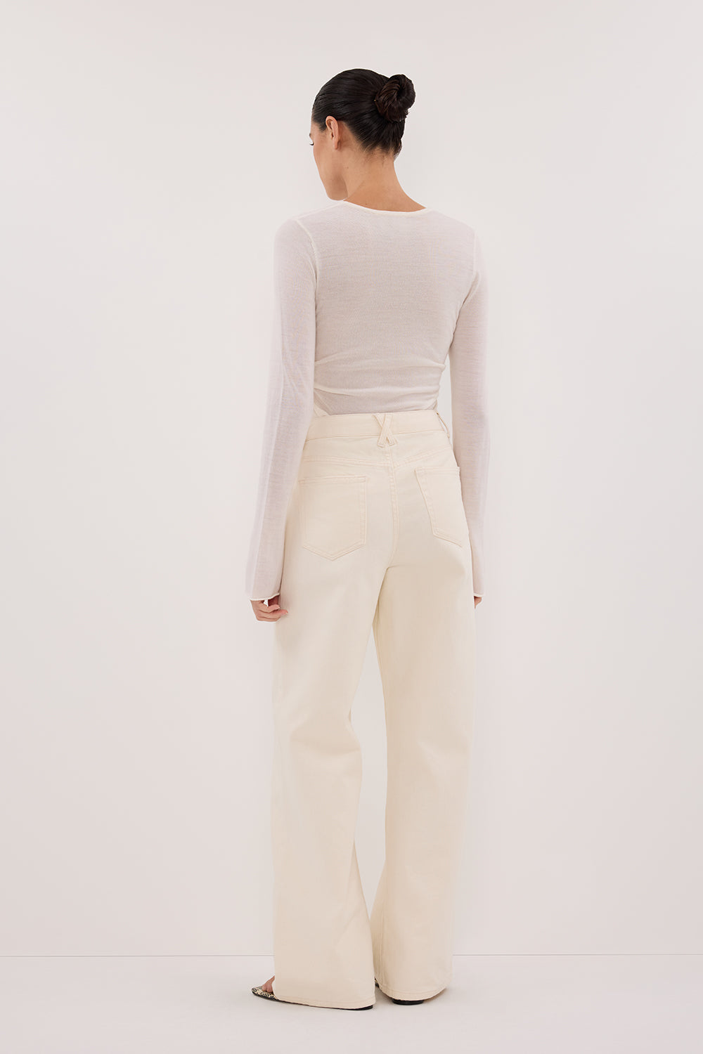 REAGAN 2.0 CREAM SLOUCHY JEAN