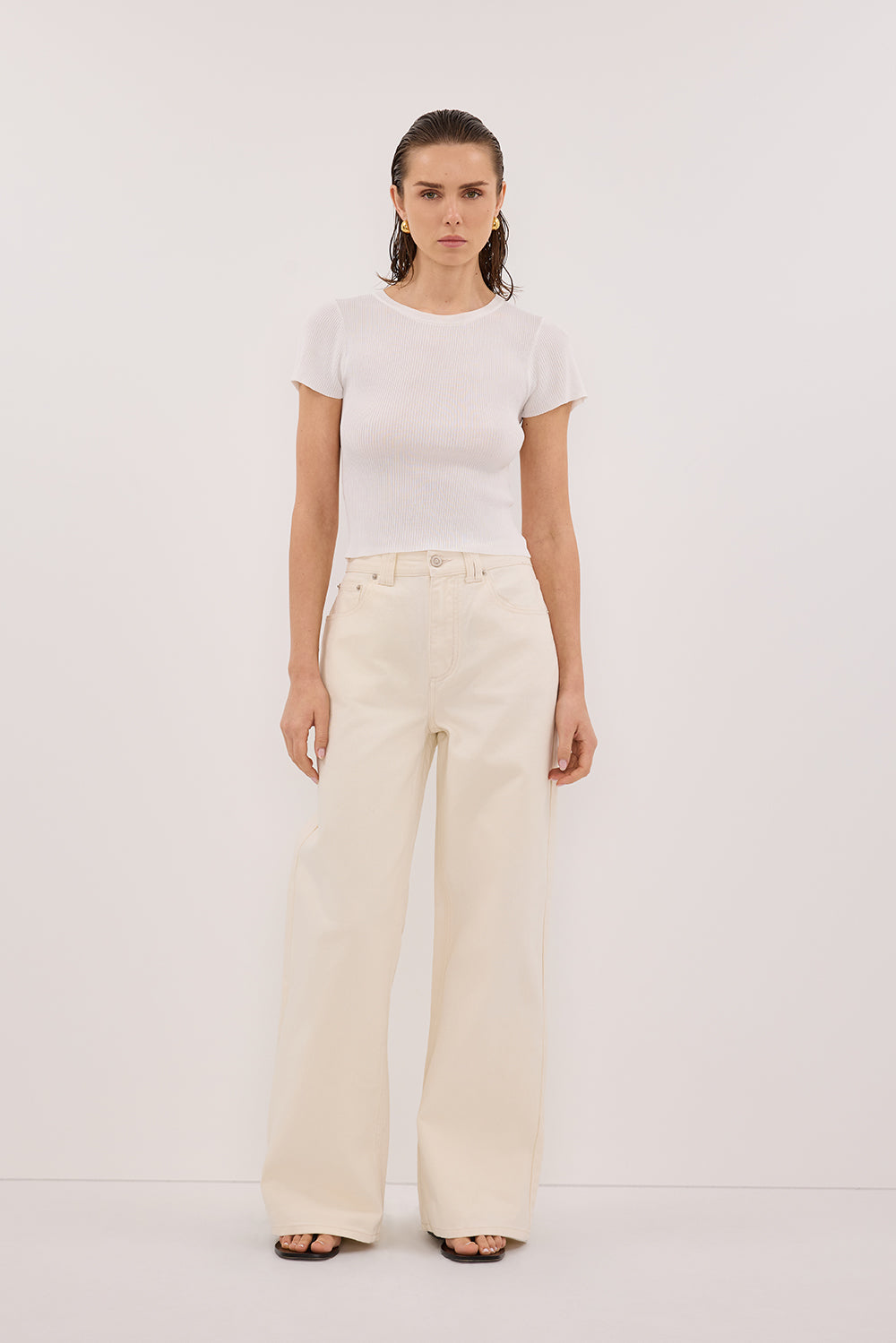 REAGAN 2.0 CREAM SLOUCHY JEAN