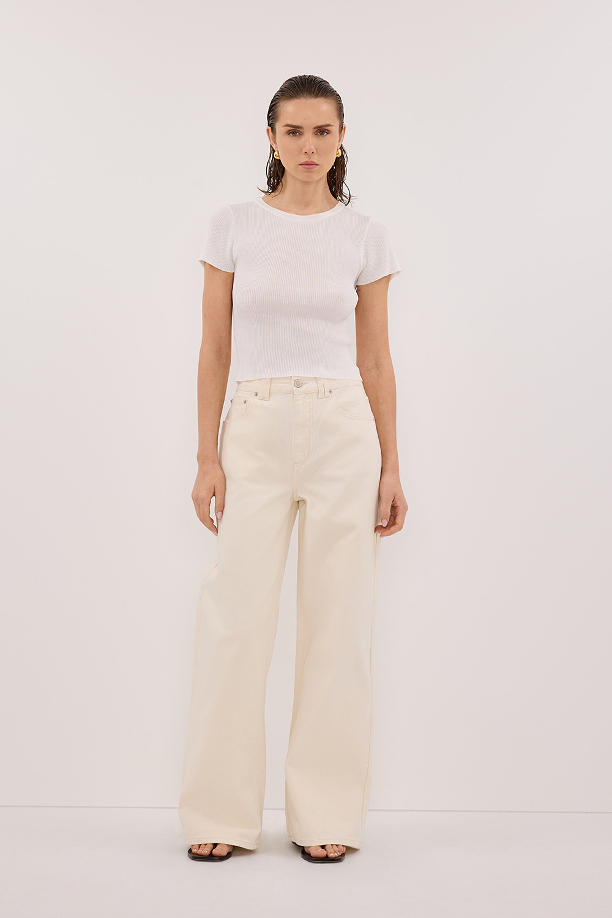 REAGAN 2.0 CREAM SLOUCHY JEAN