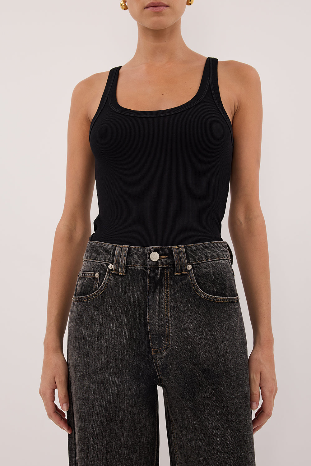 REAGAN 2.0 BLACK SLOUCHY JEAN – DISSH