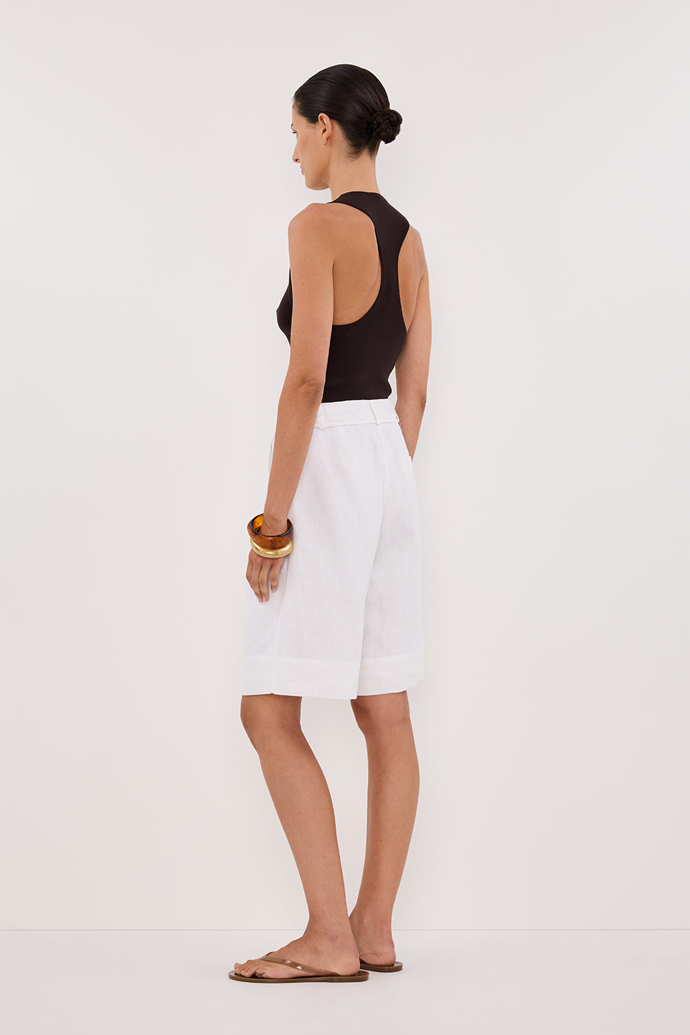 DEVIN BITTER CHOC RACER KNIT TANK