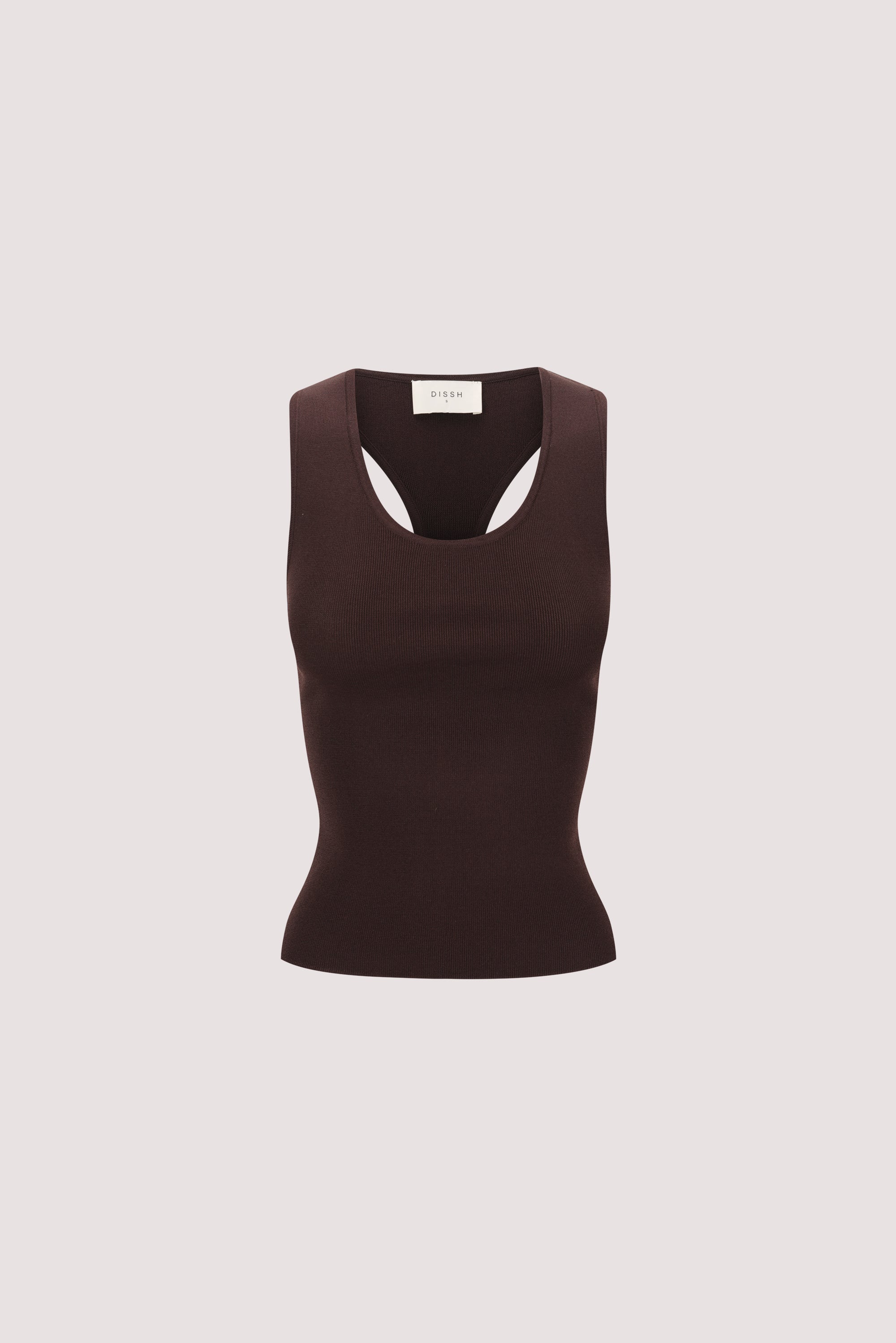 DEVIN BITTER CHOC RACER KNIT TANK