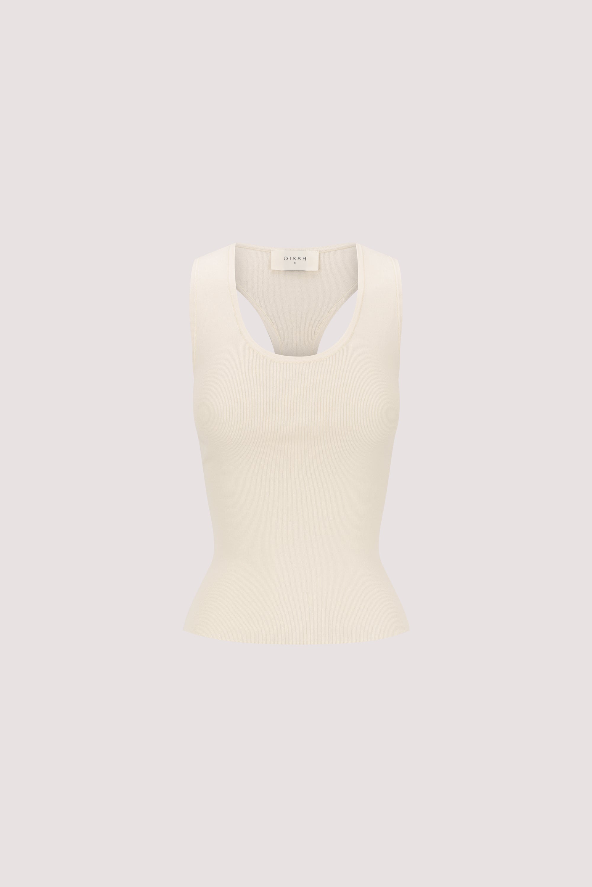 DEVIN CREAM RACER KNIT TANK