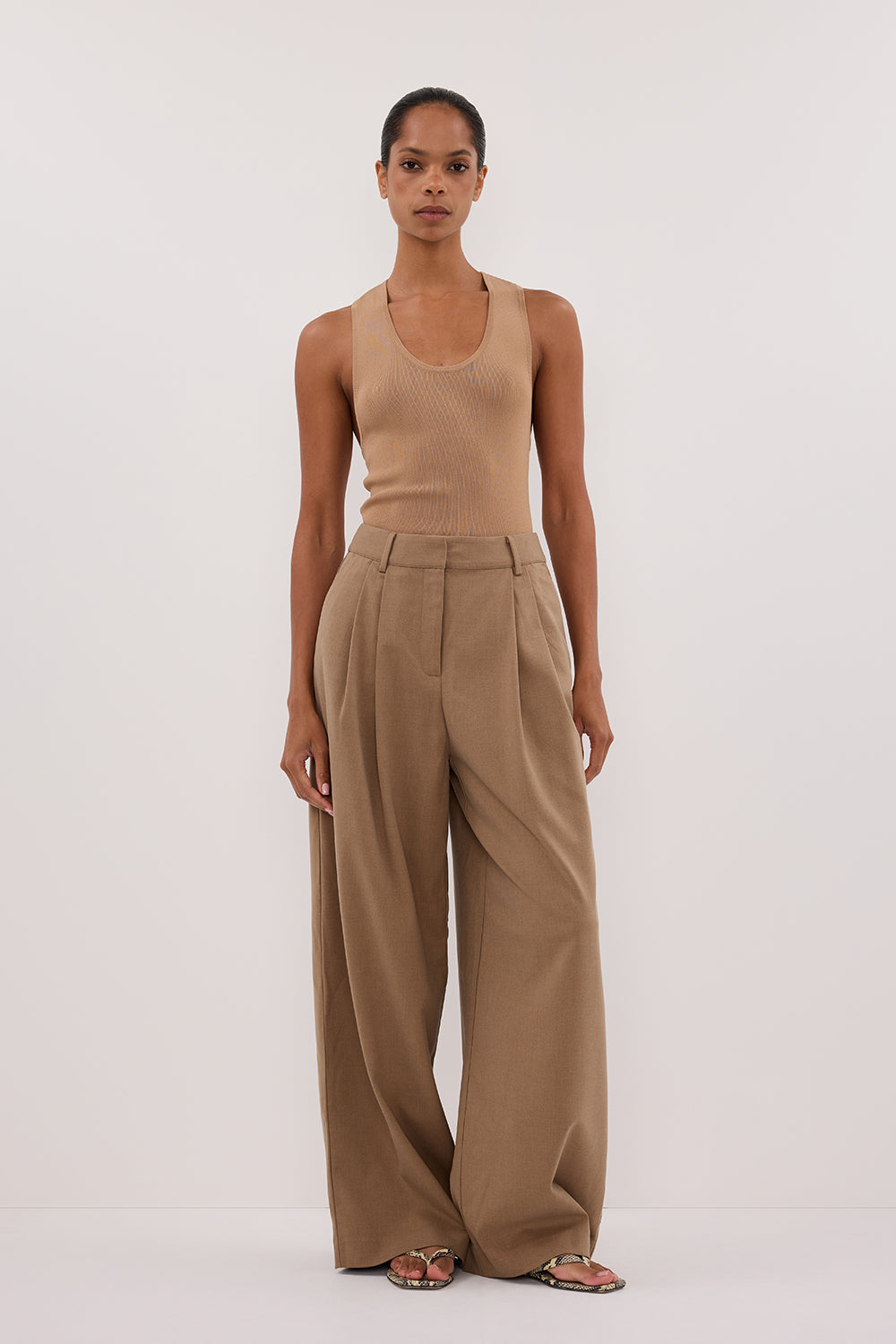 DEVIN TAN RACER KNIT TANK