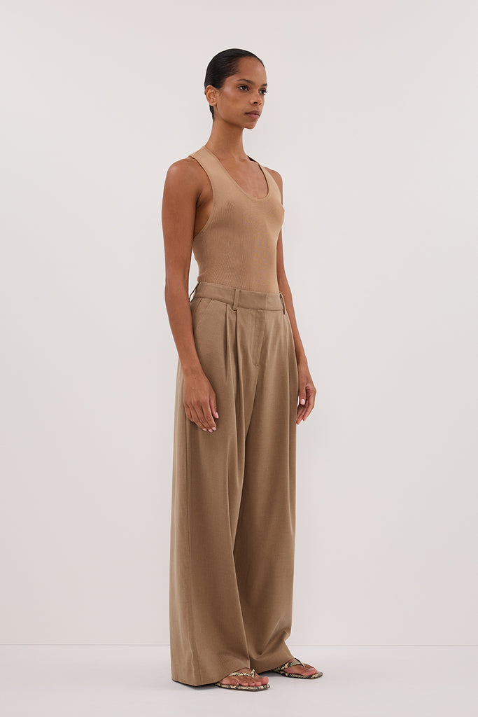 DEVIN TAN RACER KNIT TANK | Dissh