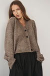 PIP CHOC MARLE KNIT CARDIGAN